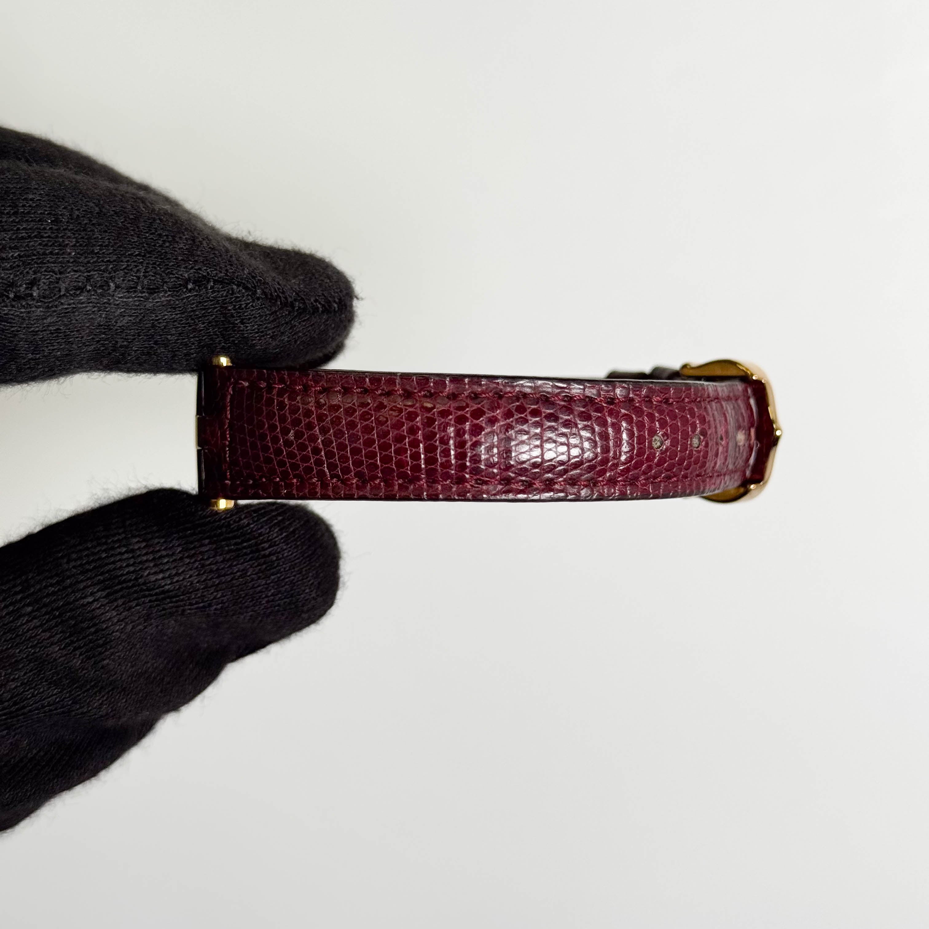 Cartier Must De Cartier 30mm Burgundy Dial Watch Ref# 1708