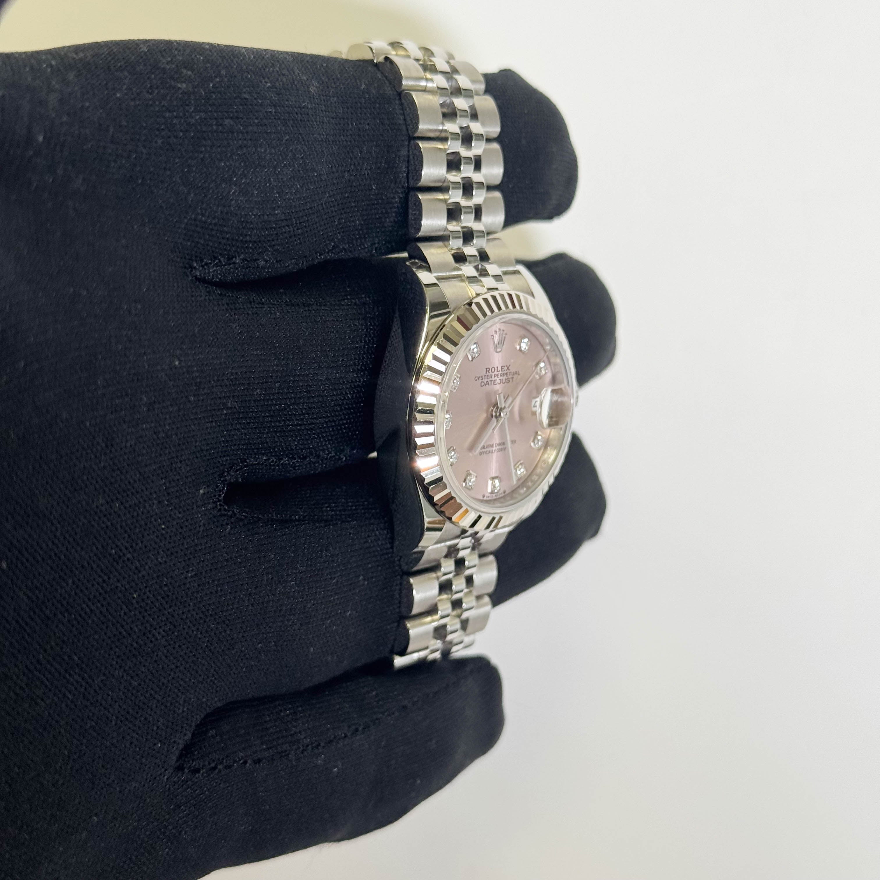 Rolex Datejust 28mm Pink Dial Watch Ref# 279174 - Happy Jewelers Fine Jewelry Lifetime Warranty