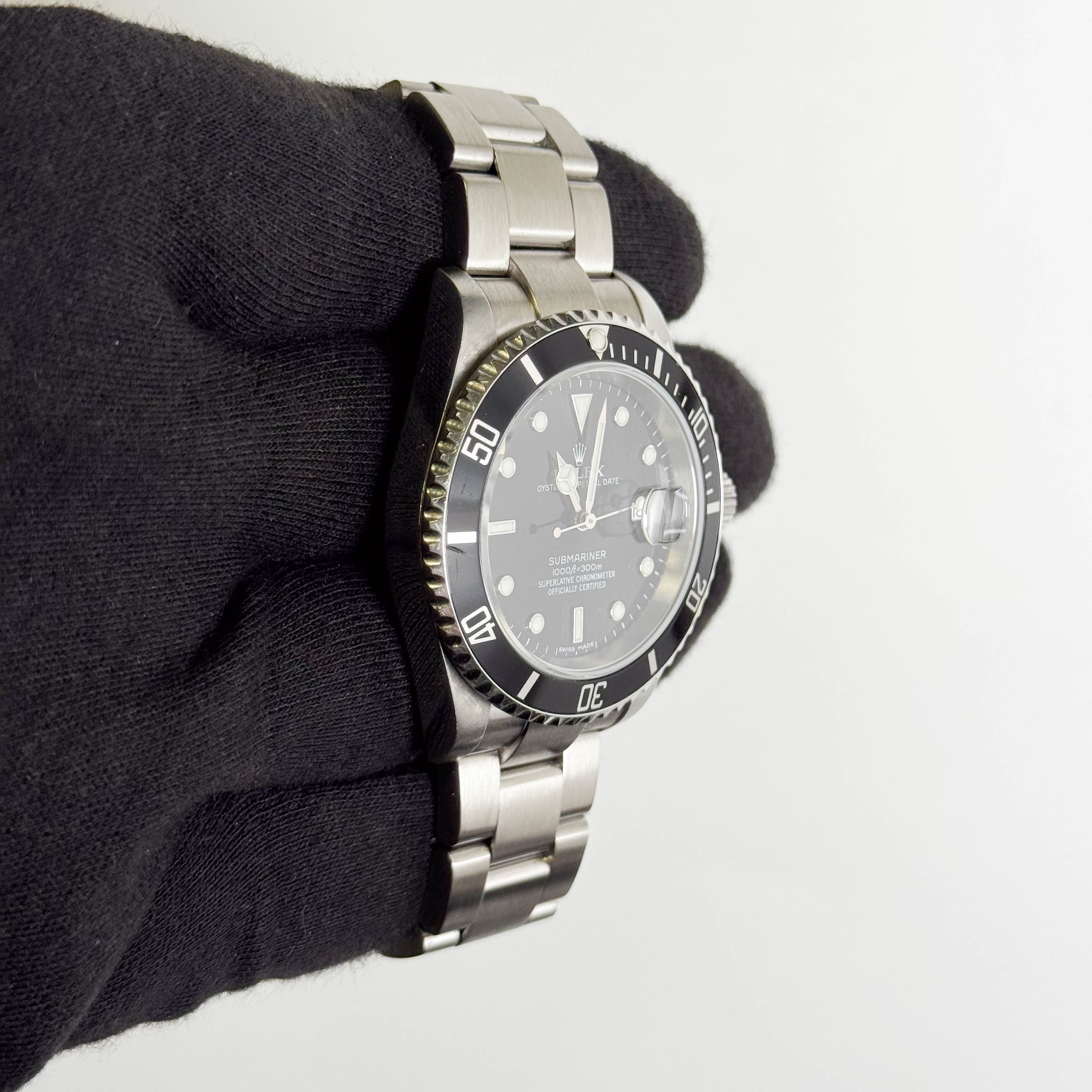 Rolex Submariner Stainless Steel 40mm Black Dial Watch Ref# 16610