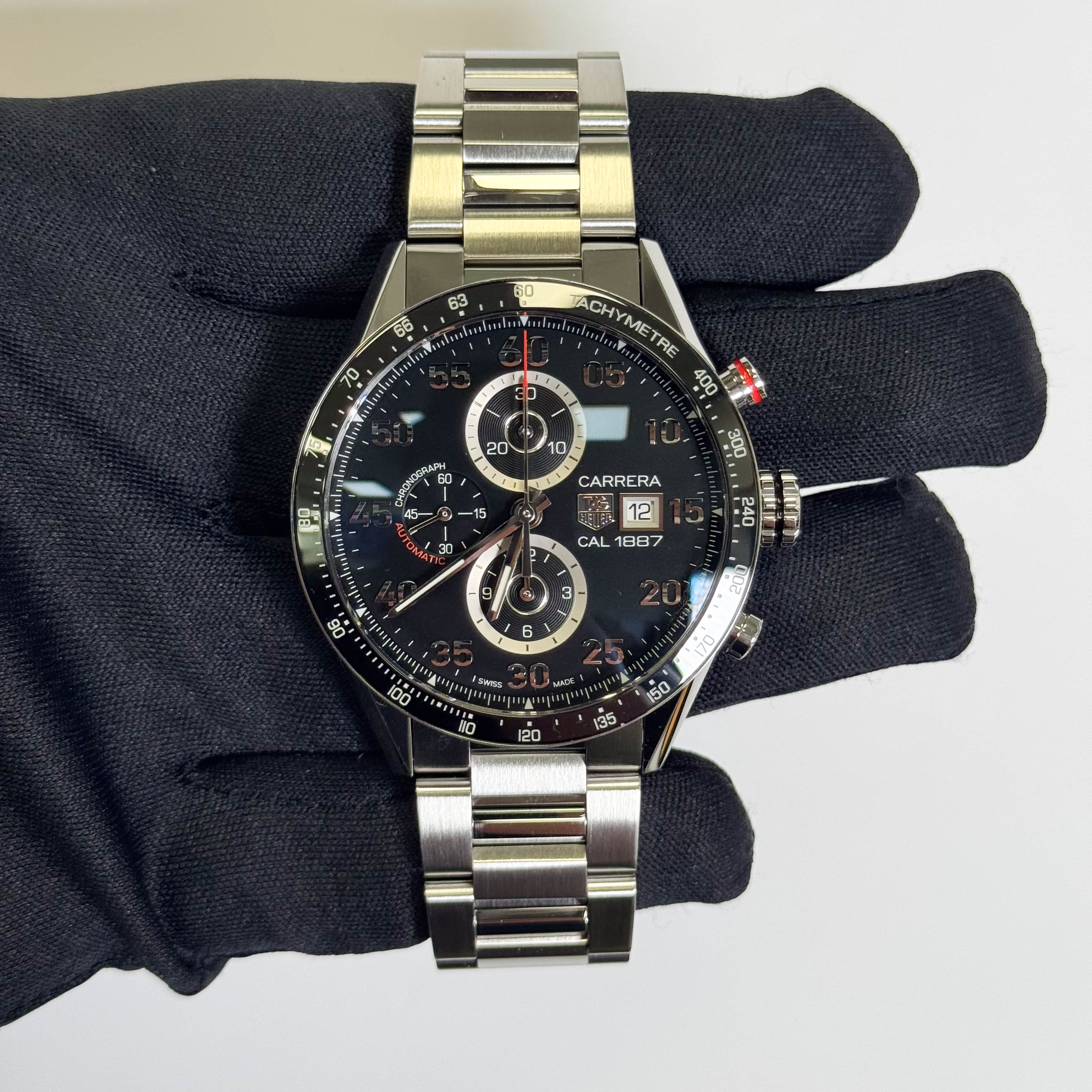 Tag Heuer Carrera 43mm Black Dial Watch Ref# CAR2A10-BA0799 - Happy Jewelers Fine Jewelry Lifetime Warranty