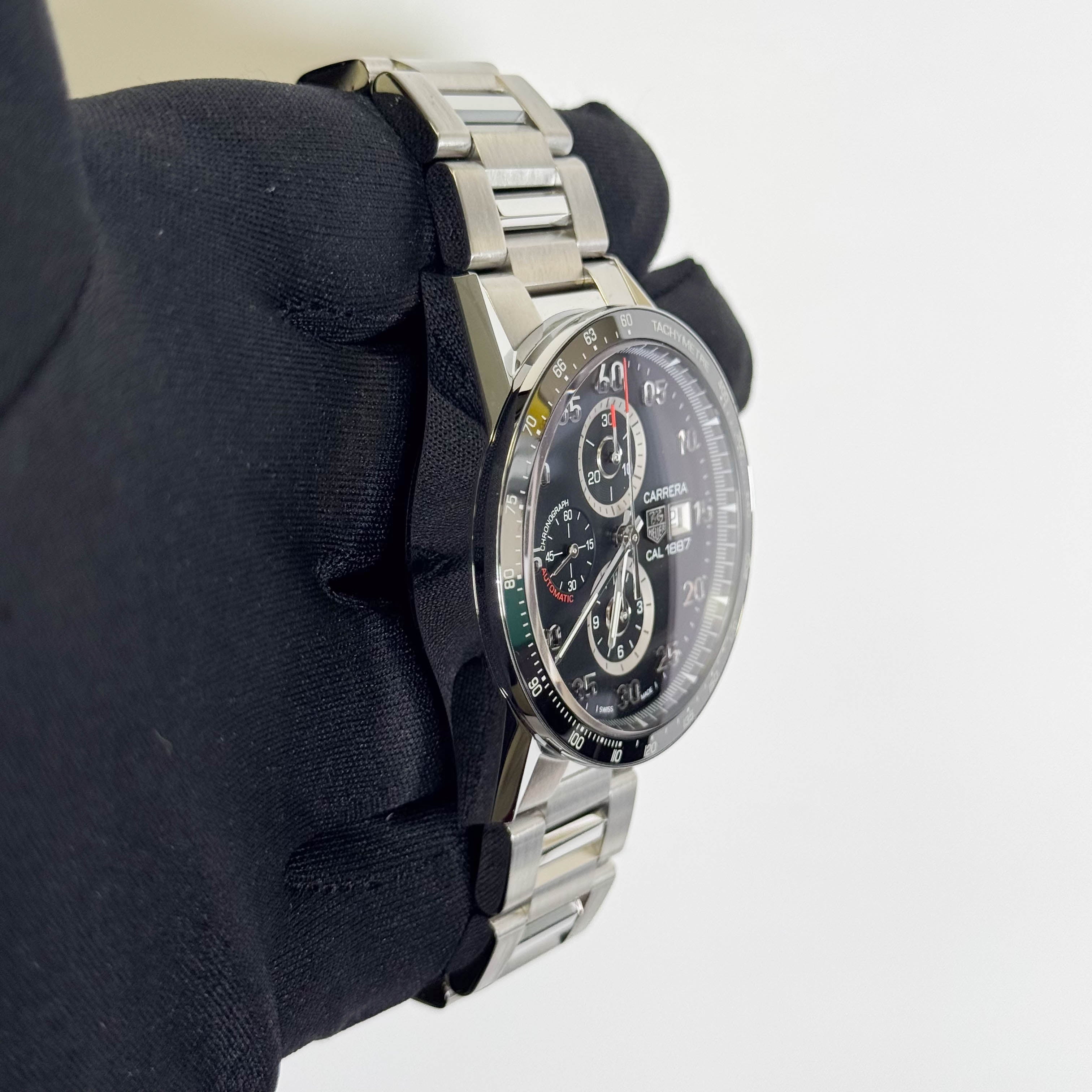 Tag Heuer Carrera 43mm Black Dial Watch Ref# CAR2A10-BA0799 - Happy Jewelers Fine Jewelry Lifetime Warranty