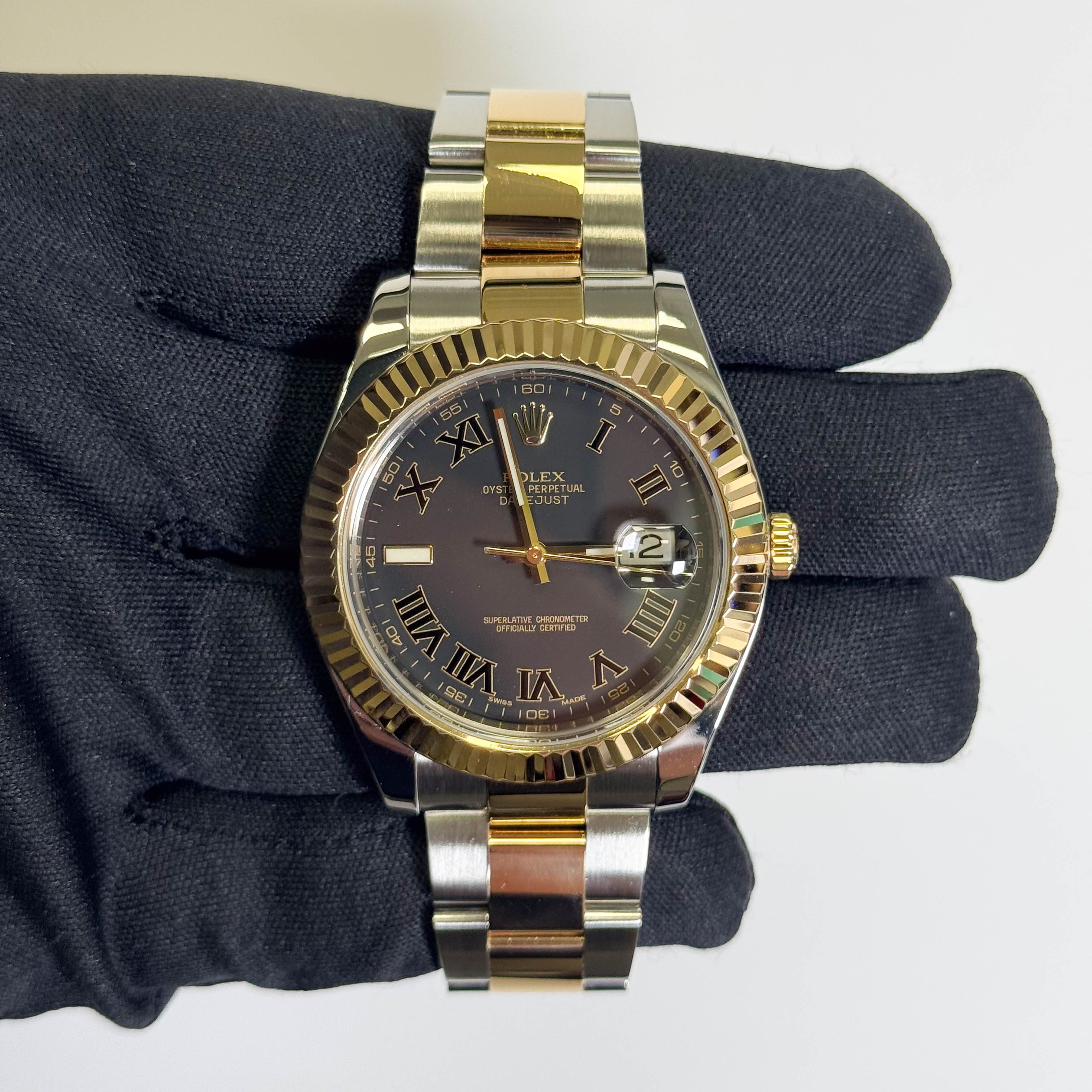 Rolex Datejust 41mm Black Dial Watch Ref# 116333 - Happy Jewelers Fine Jewelry Lifetime Warranty