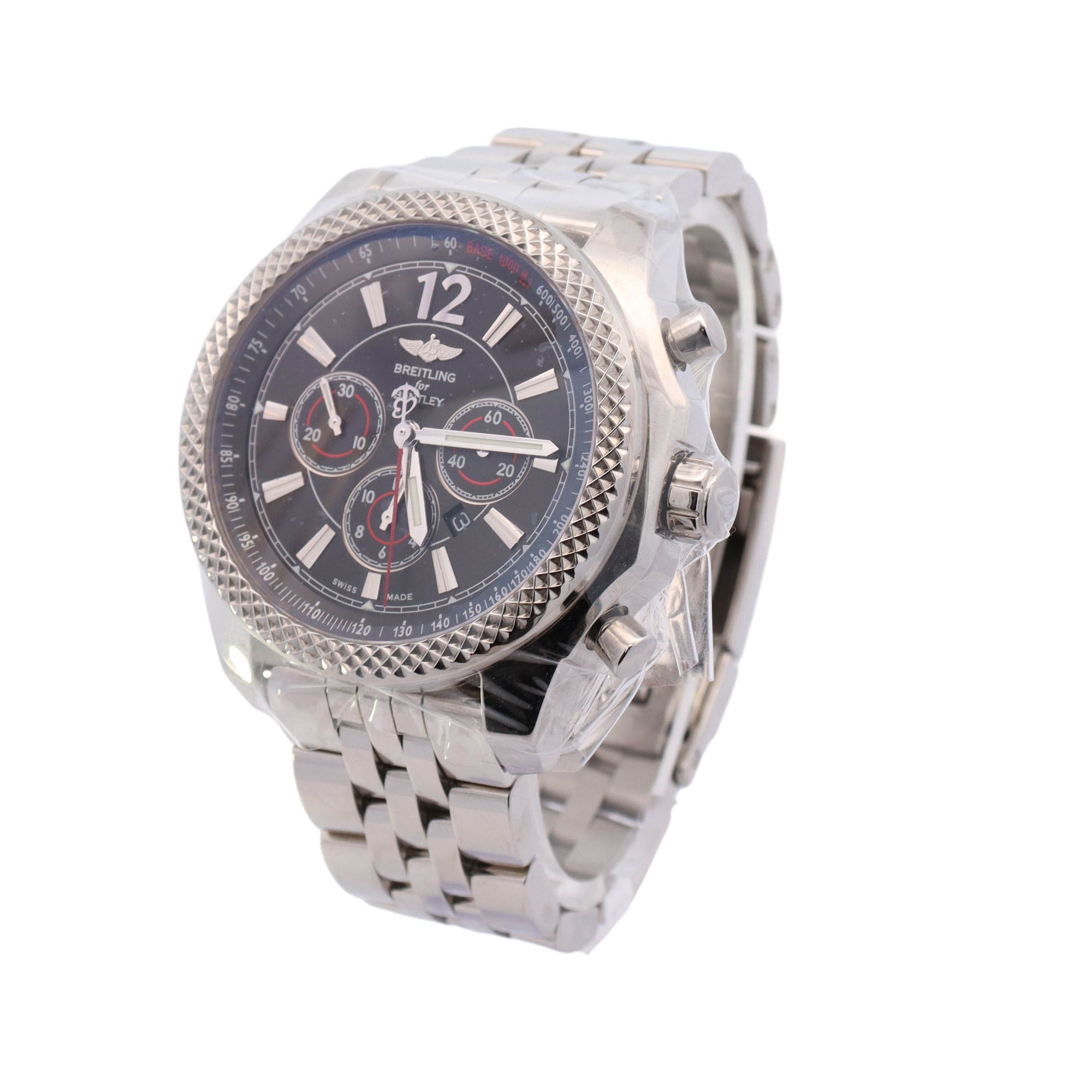 Breitling Bentley Stainless Steel 48mm Black Roman & Stick Dial Watch Reference# A25362 - Happy Jewelers Fine Jewelry Lifetime Warranty