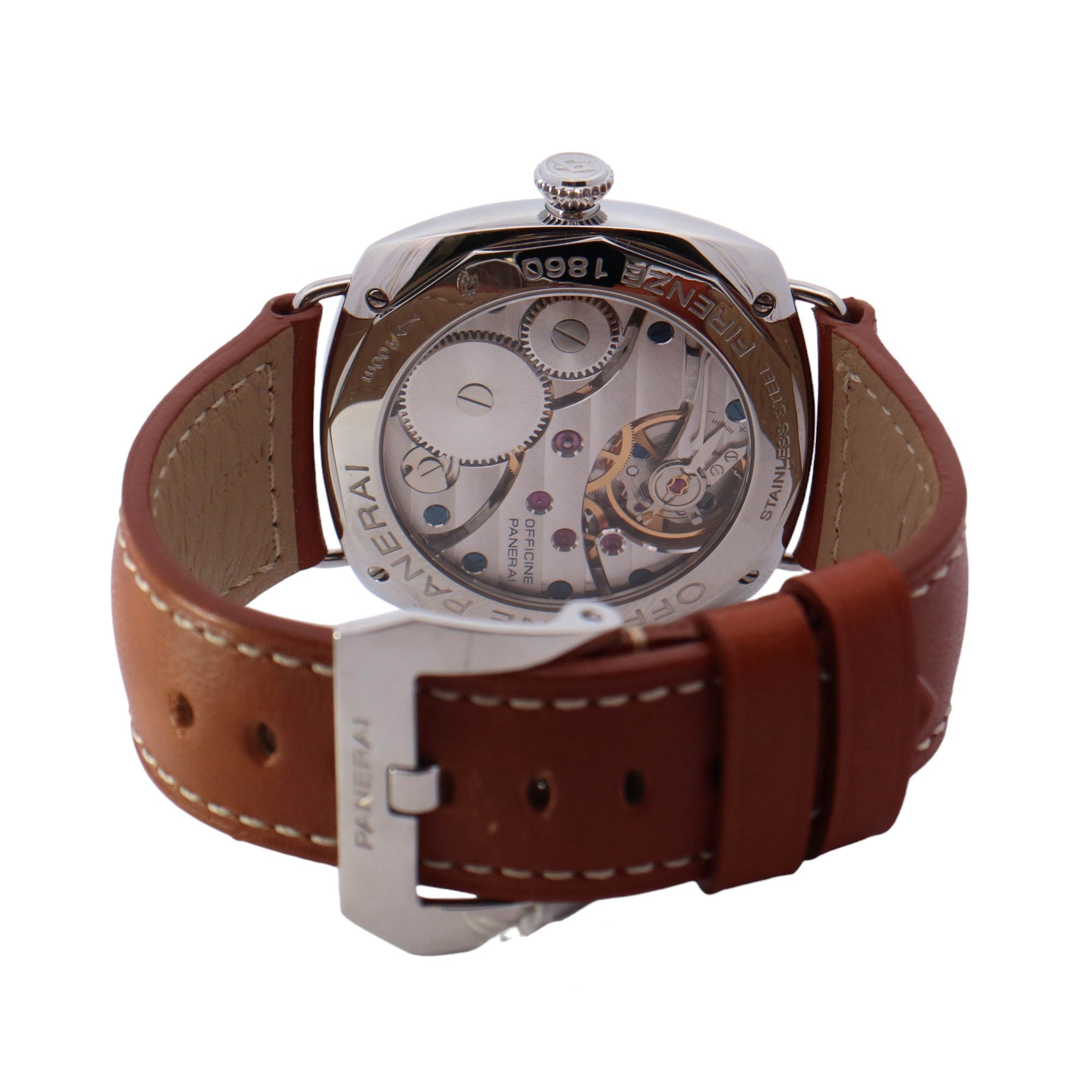 Panerai Radiomir Black Seal Stainless Steel 45mm Black Stick and Arabic Dial Watch Reference #: PAM00183 - Happy Jewelers Fine Jewelry Lifetime Warranty