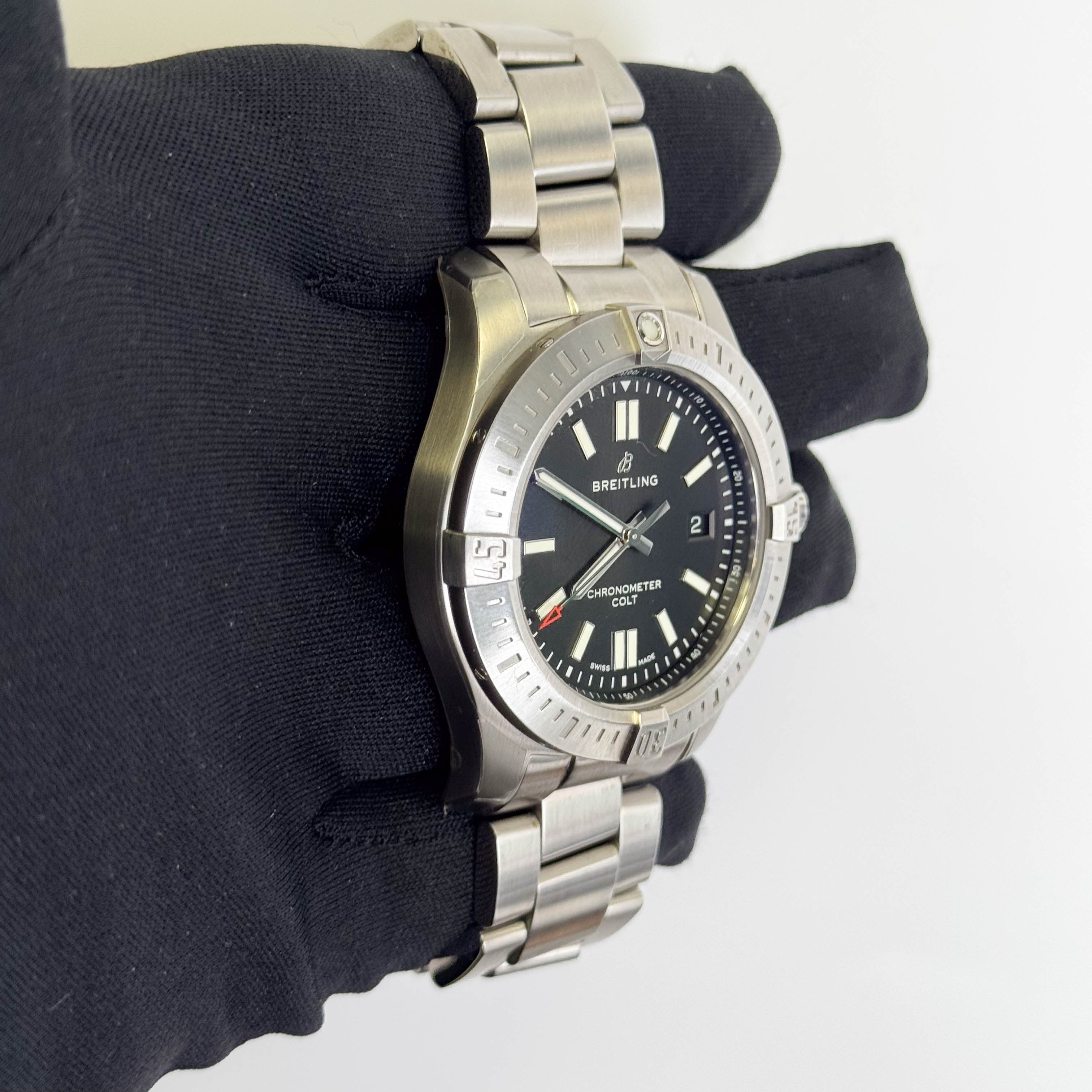 Breitling Colt 44mm Black Dial Watch Ref# A17388