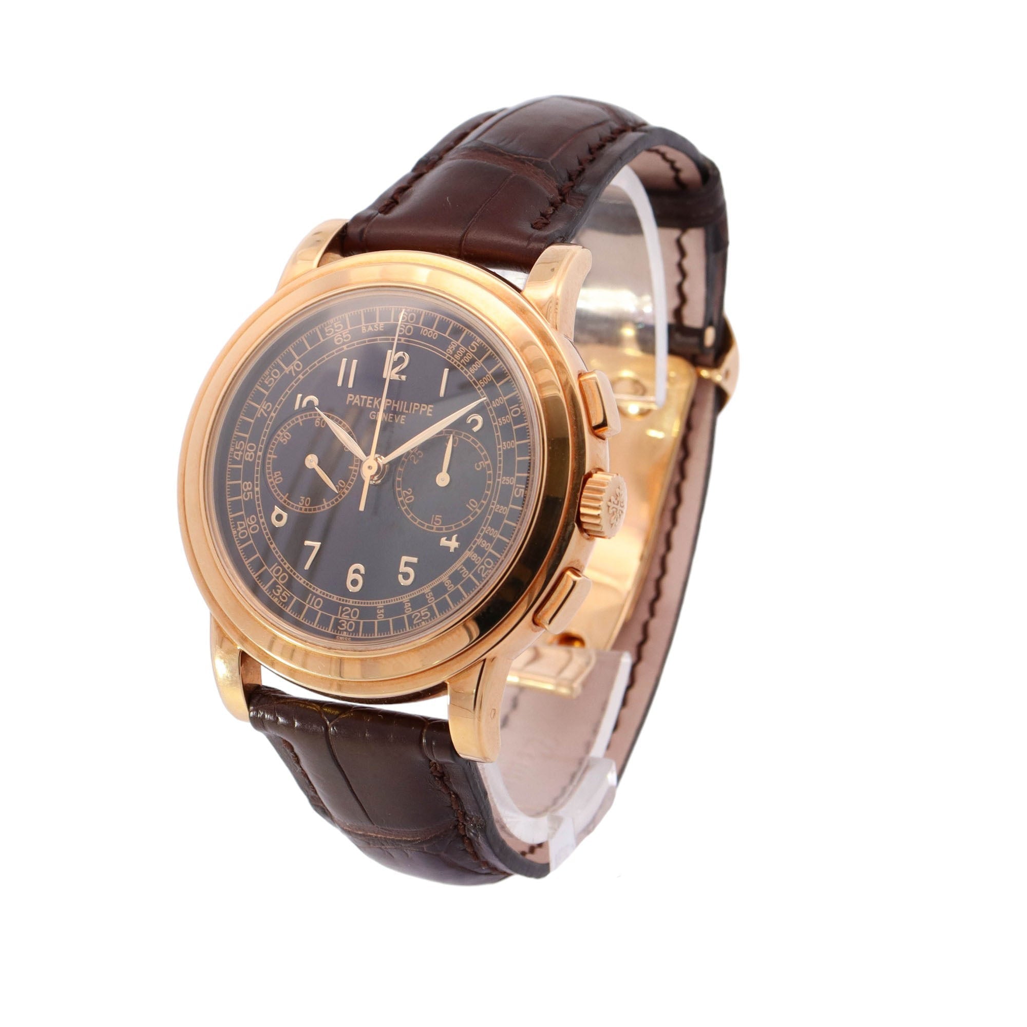 Patek Philippe Chronograph Yellow Gold 42mm Chocolate Brown Chronograph Dial Watch Reference# 5070J-001 - Happy Jewelers Fine Jewelry Lifetime Warranty