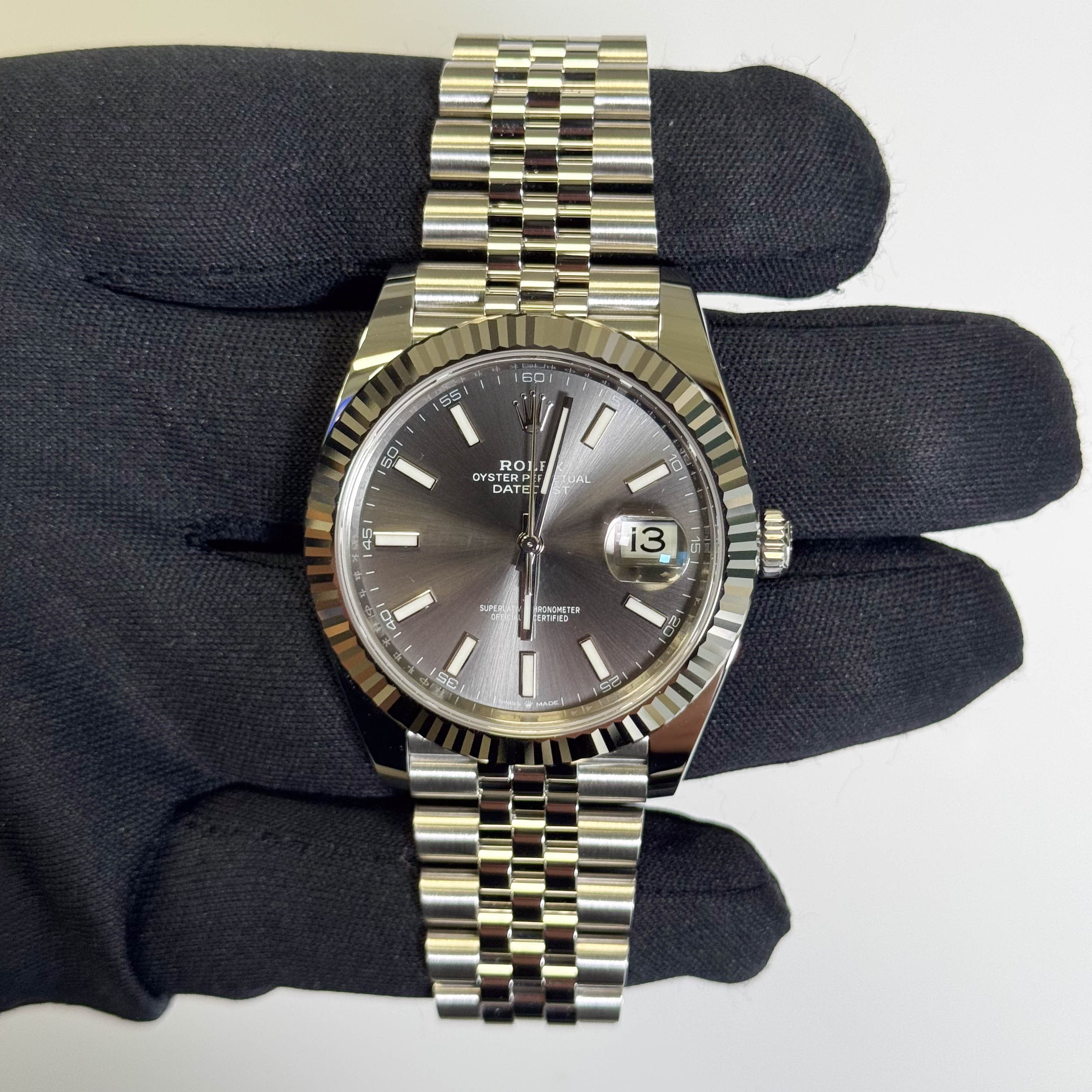 Rolex Datejust 41mm Rhodium Dial Watch Ref# 126334 - Happy Jewelers Fine Jewelry Lifetime Warranty