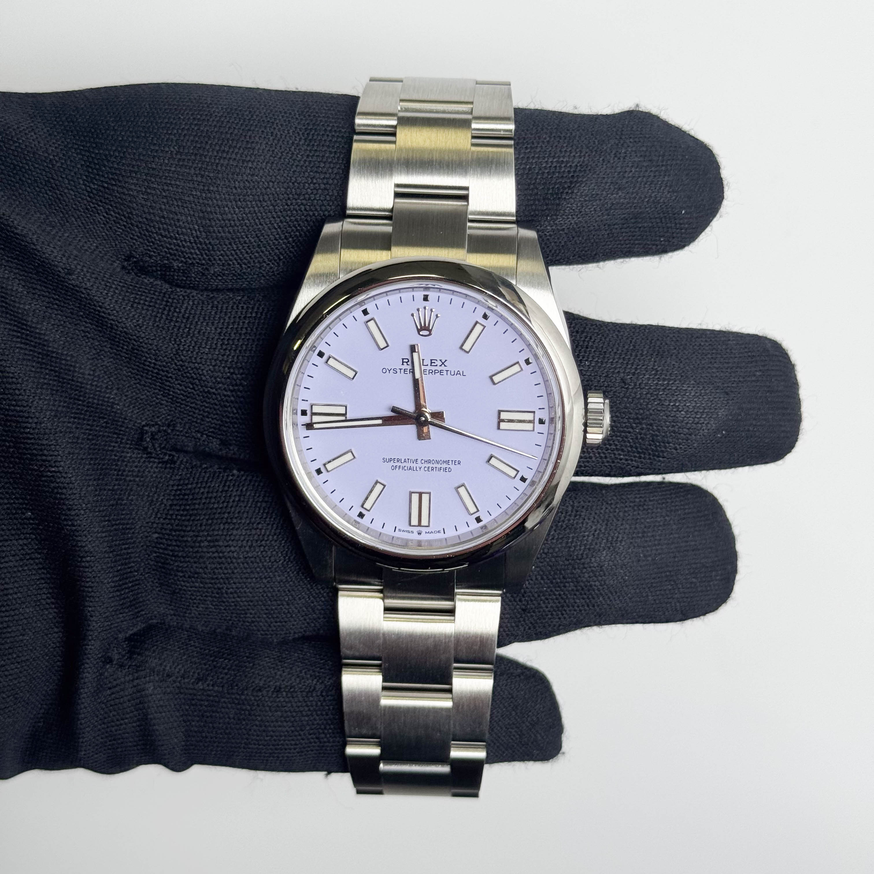 Rolex Oyster Perpetual 41mm Lilac Dial Watch Ref# 134300