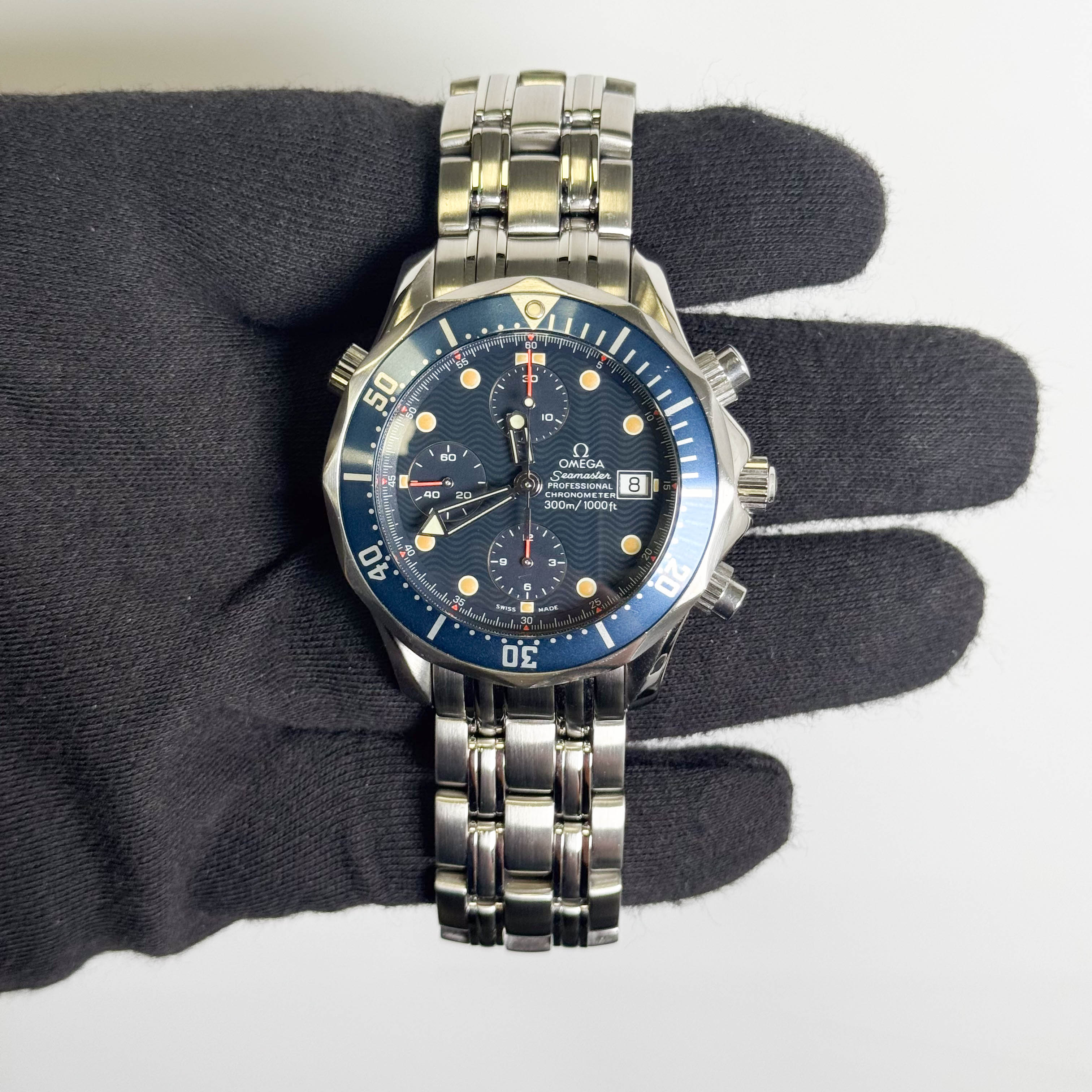 Omega Seamaster 41.5mm Blue Dial Watch Ref# 2599.80.00