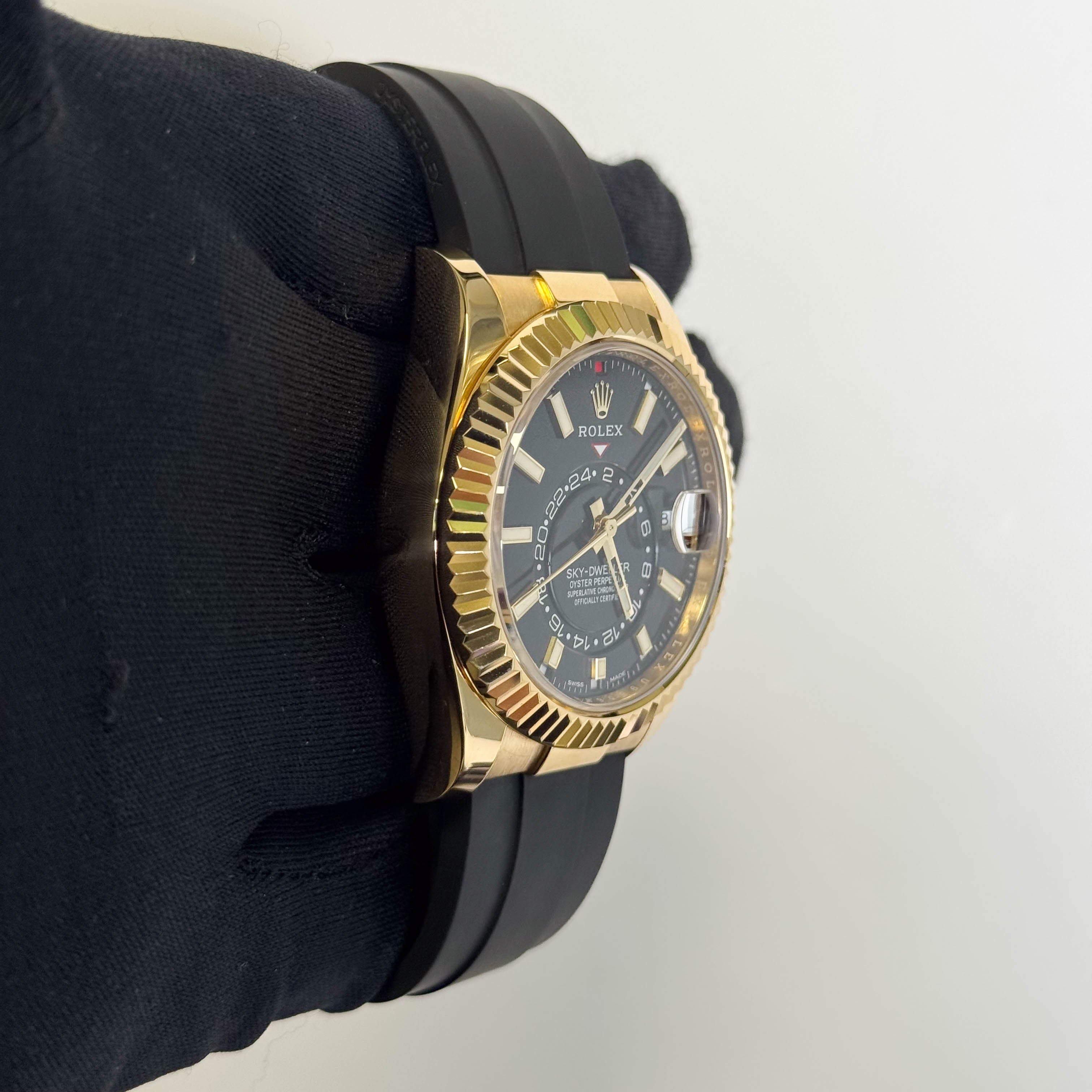 Rolex Sky-Dweller 42mm Black Dial Watch Ref# 326238