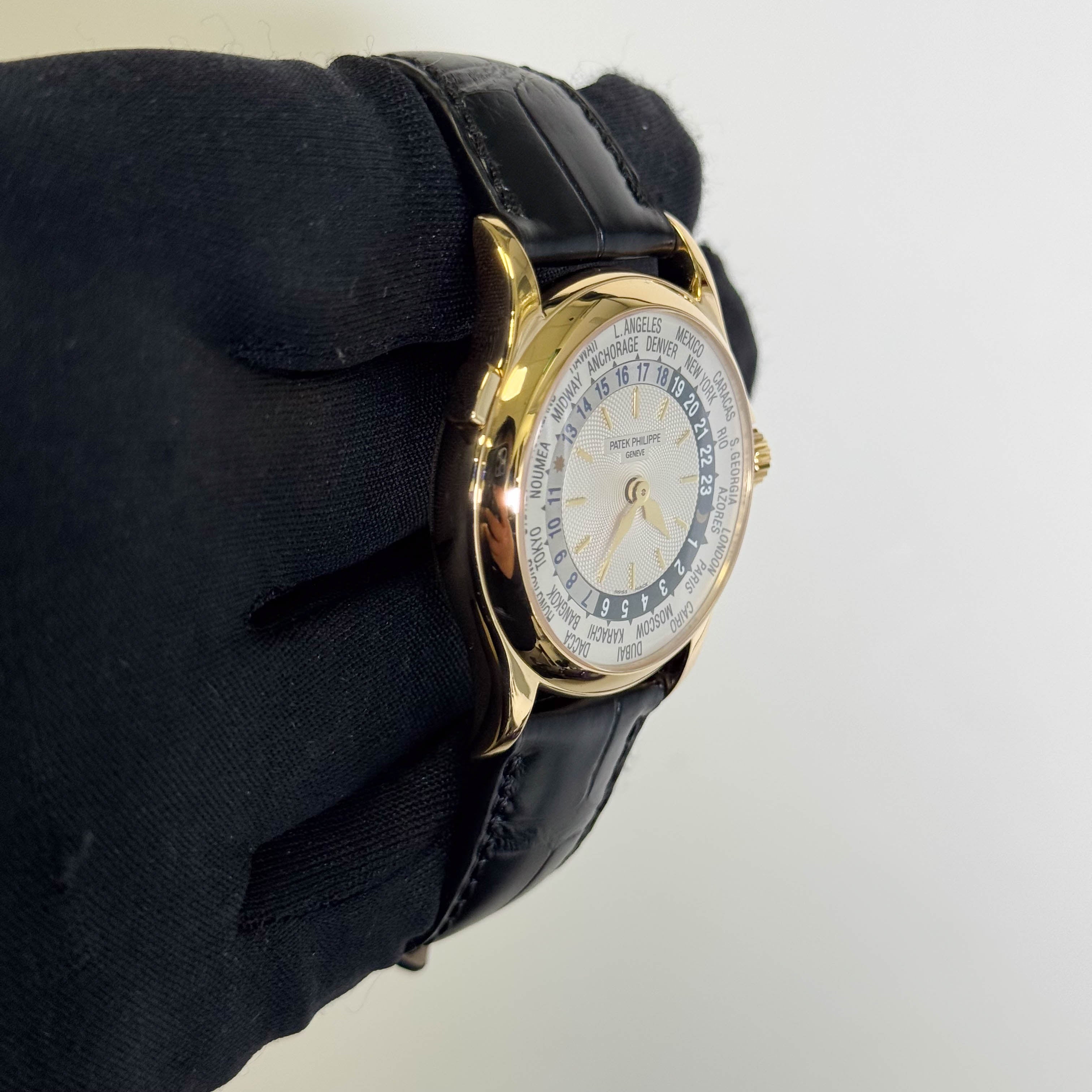 Patek Philippe World Time 37mm White Dial Watch Ref# 5110J-001