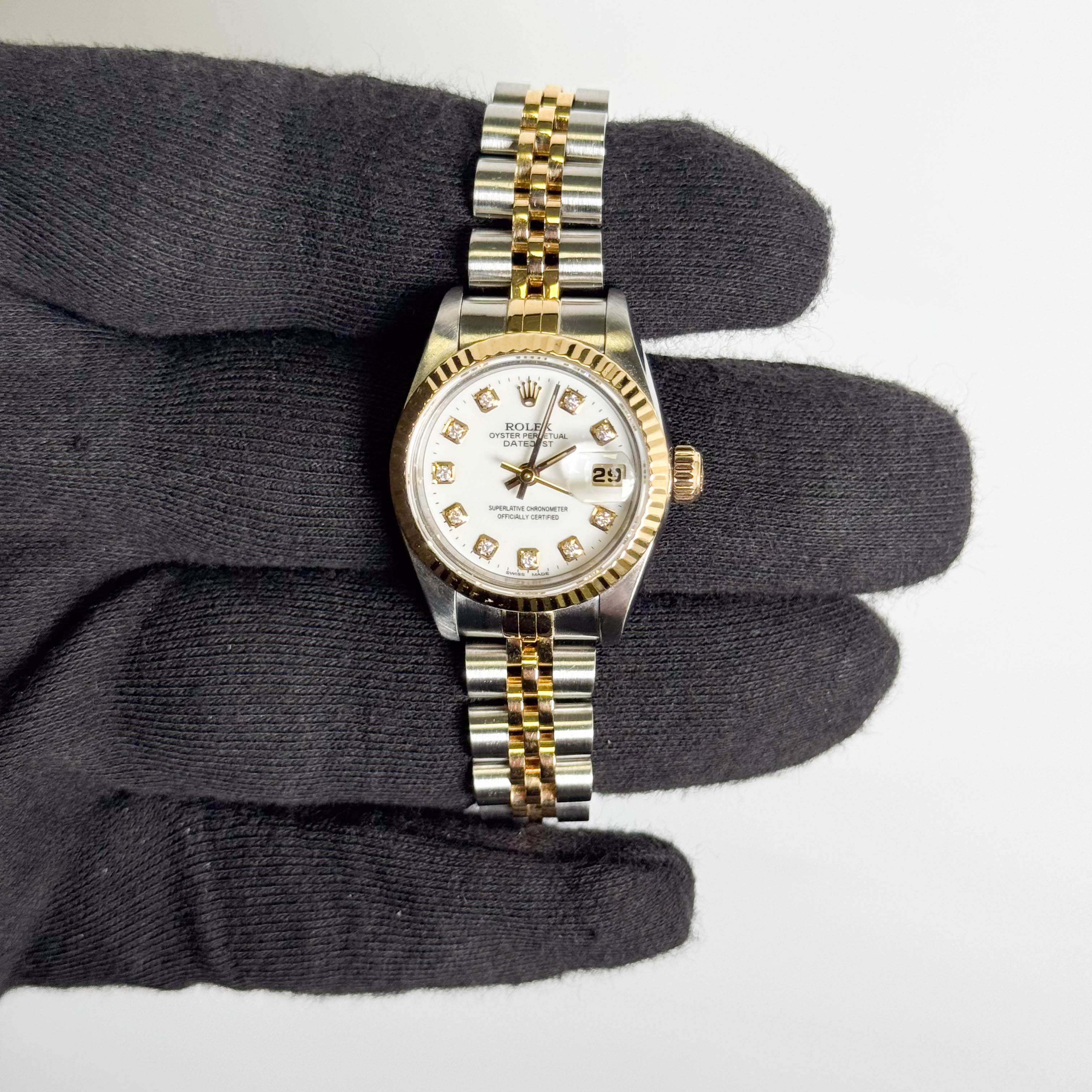 Rolex Datejust 26mm White Dial Watch Ref# 69173