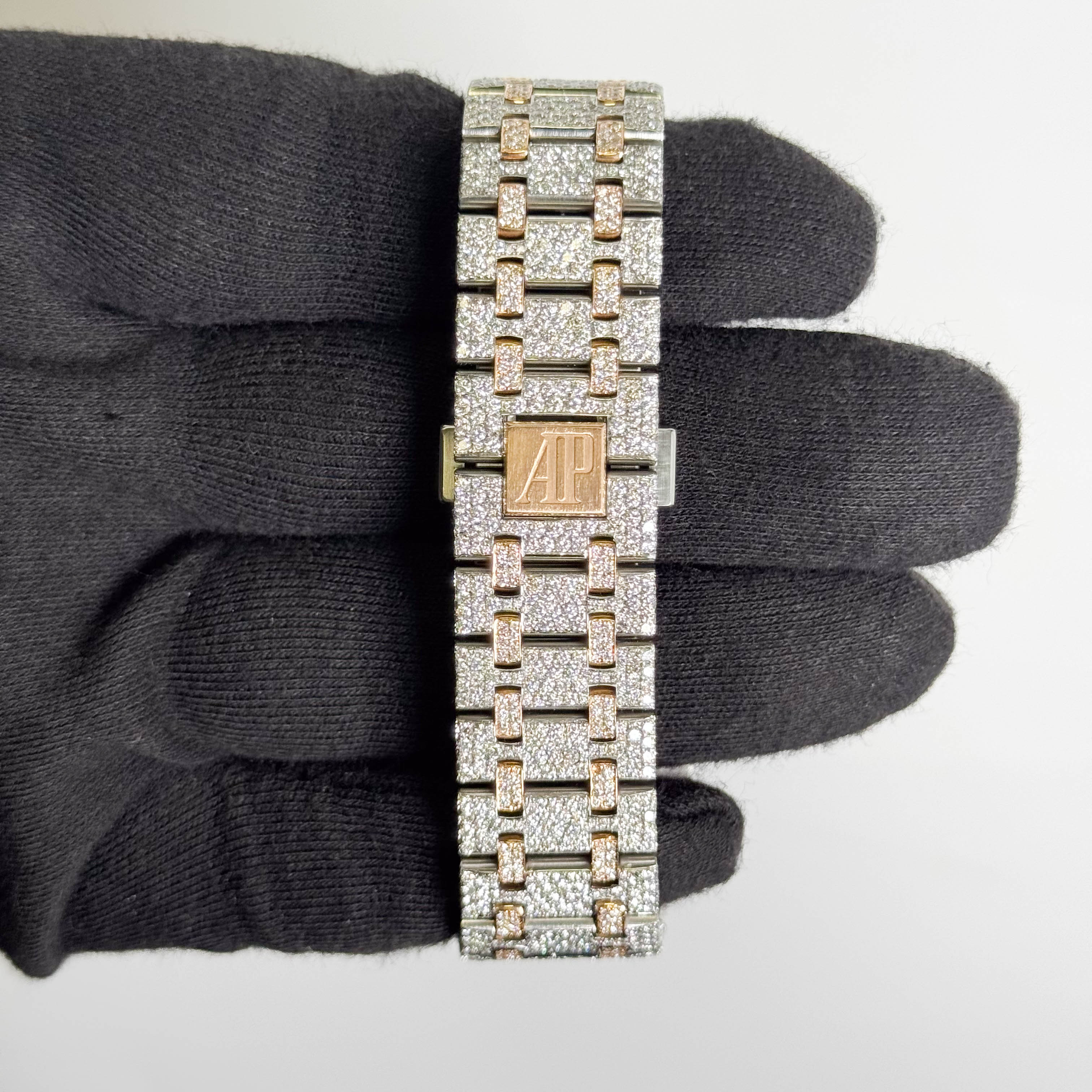 Audemars Piguet Royal Oak 41mm Iced Out Dial Watch Ref# 15400SR
