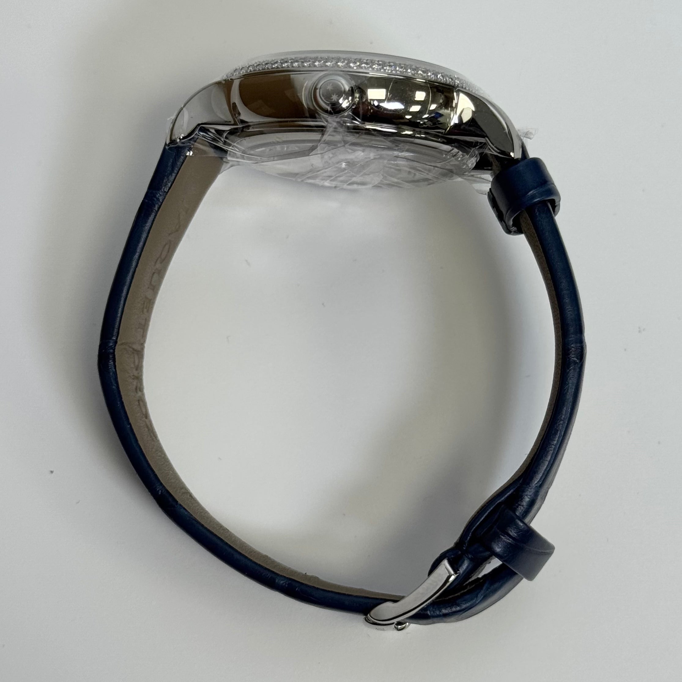 Jaquet Droz Petite Heure Minute 35mm White MOP Dial Watch Ref# J005000274 - Happy Jewelers Fine Jewelry Lifetime Warranty