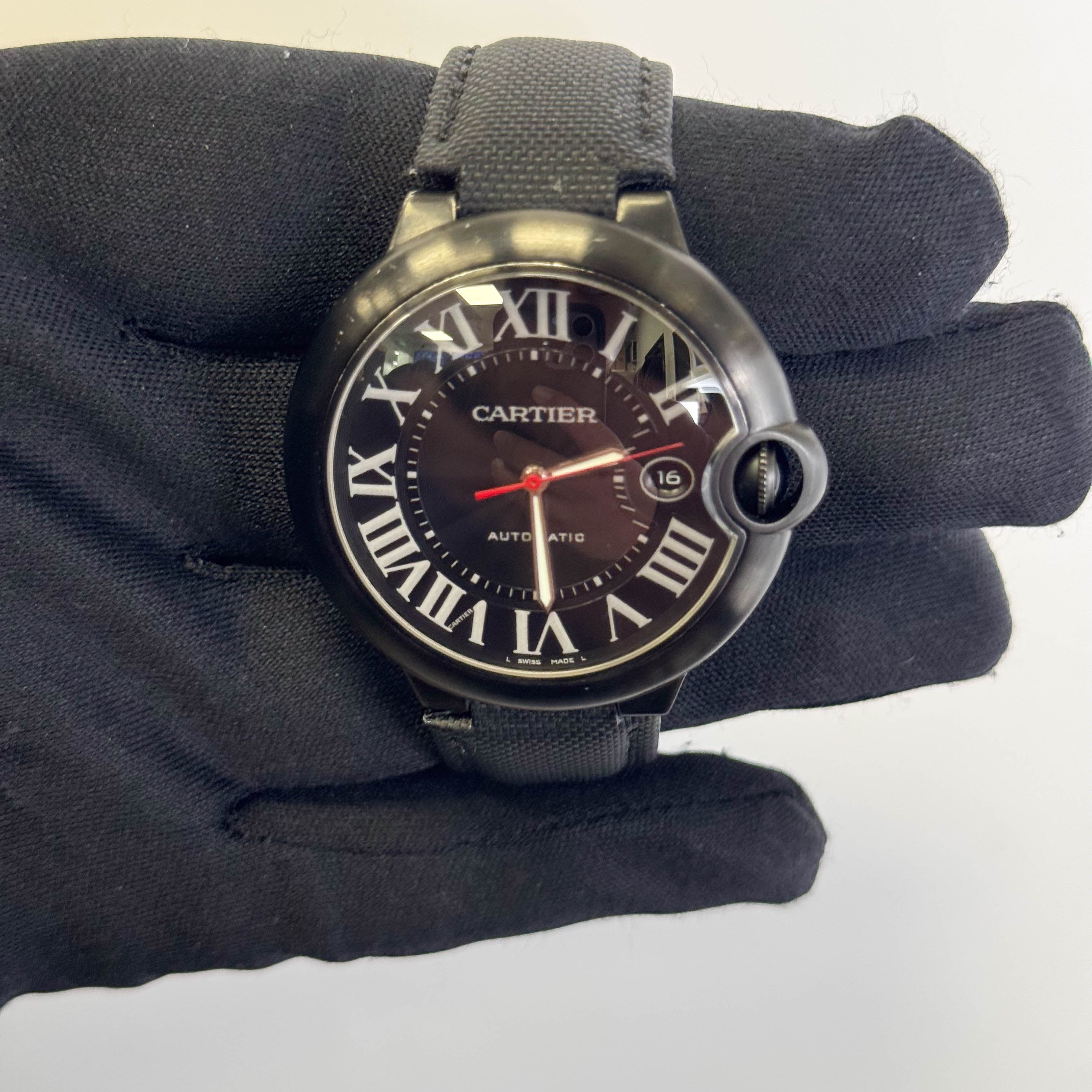 Cartier Ballon Bleu 42mm Black Dial Watch Ref# WSBB0015