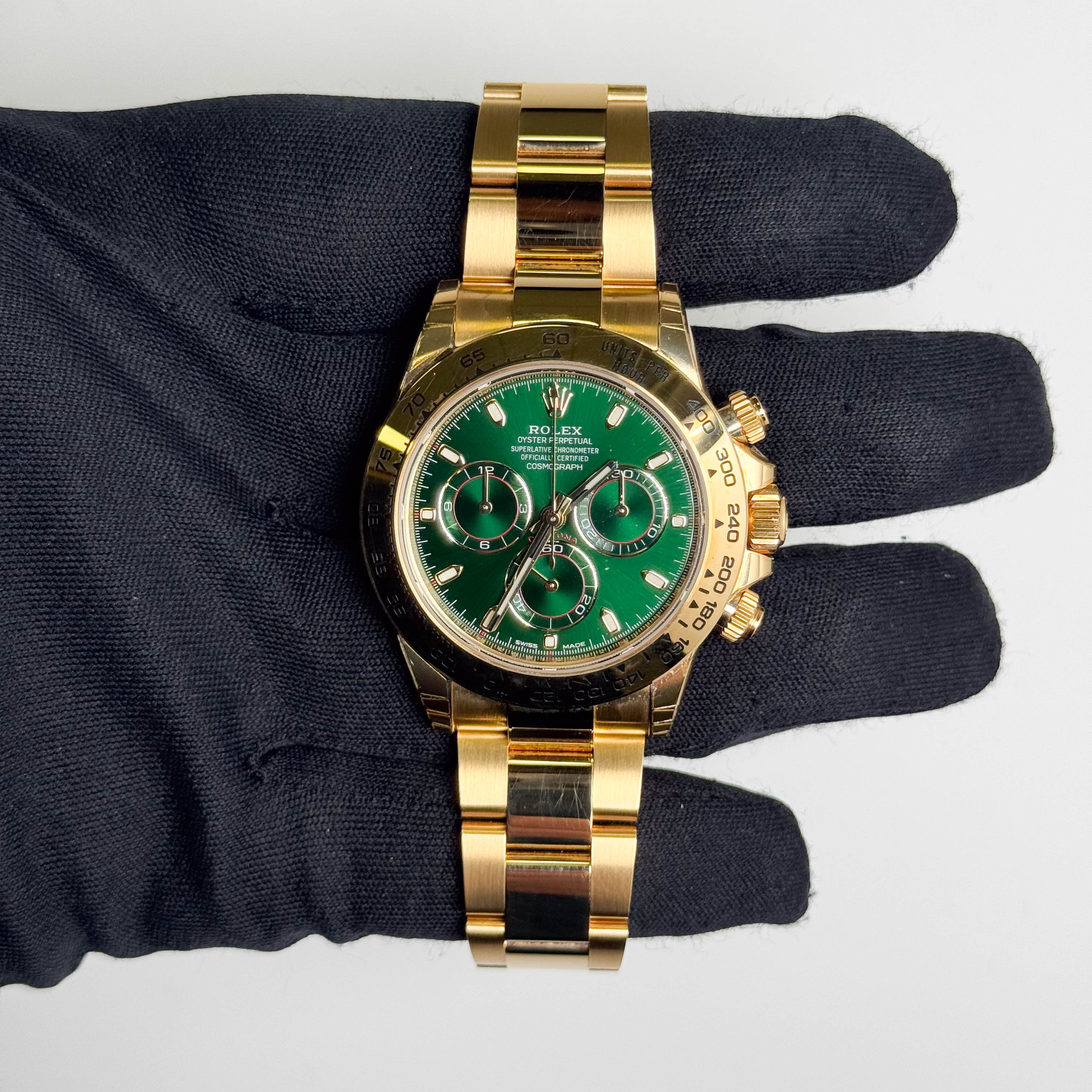 Rolex Daytona 40mm Green Chronograph Stick DiaL Watch Ref# 116508 - Happy Jewelers Fine Jewelry Lifetime Warranty