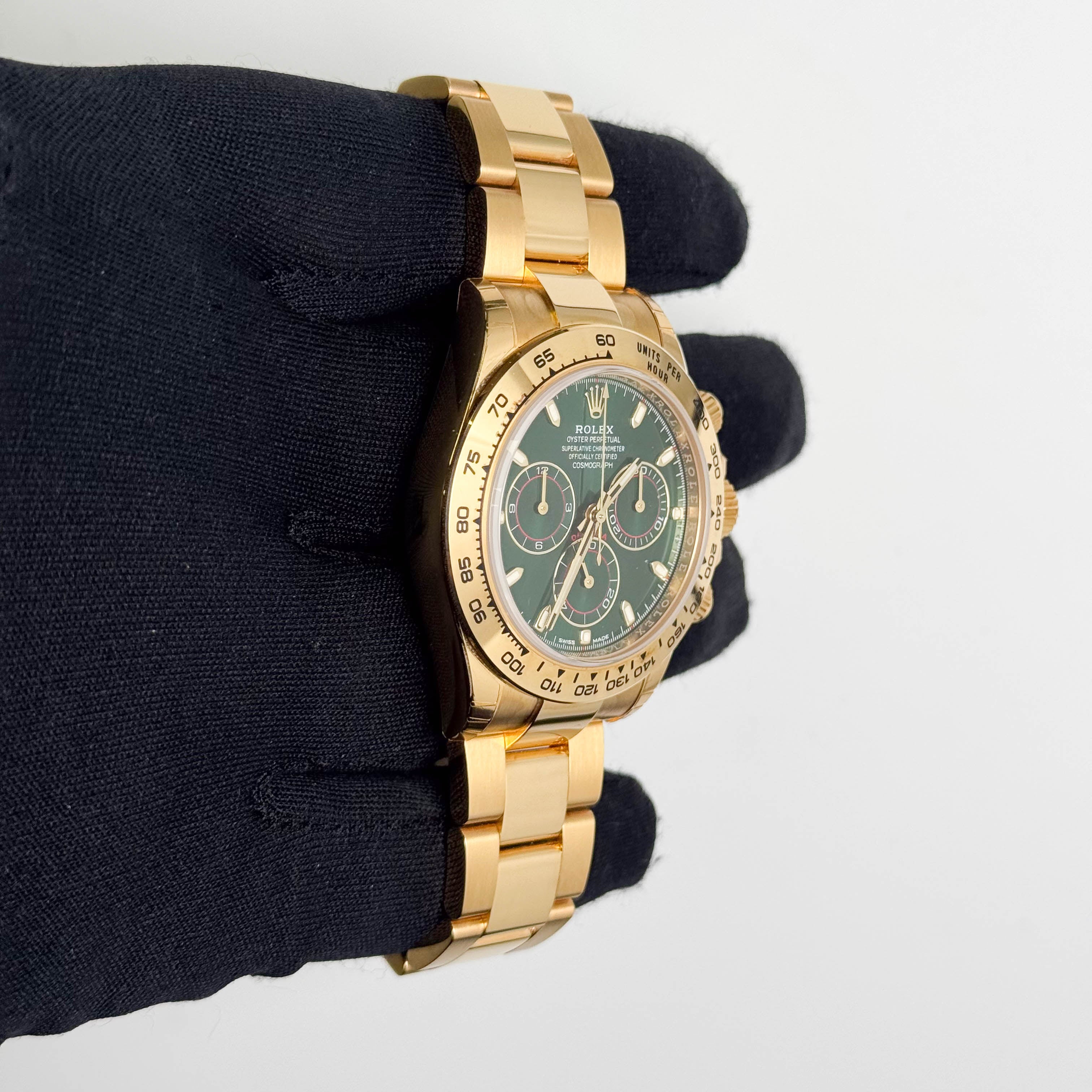 Rolex Daytona 40mm Green Chronograph Stick DiaL Watch Ref# 116508 - Happy Jewelers Fine Jewelry Lifetime Warranty