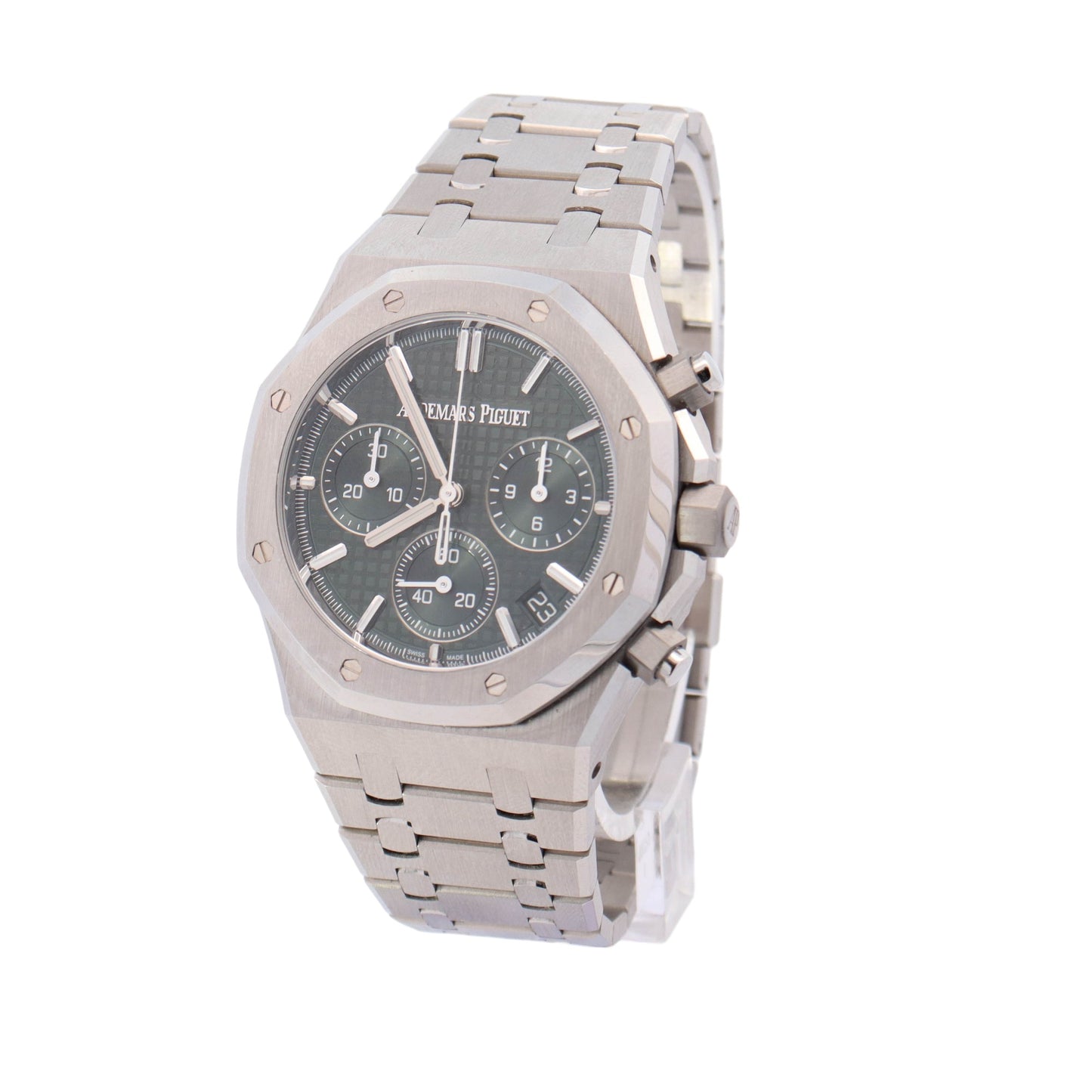 Audemars Piguet Royal Oak 41mm Stainless Steel Green Chronograph Dial Watch  Reference #:  26240ST.OO.1320ST.08 - Happy Jewelers Fine Jewelry Lifetime Warranty