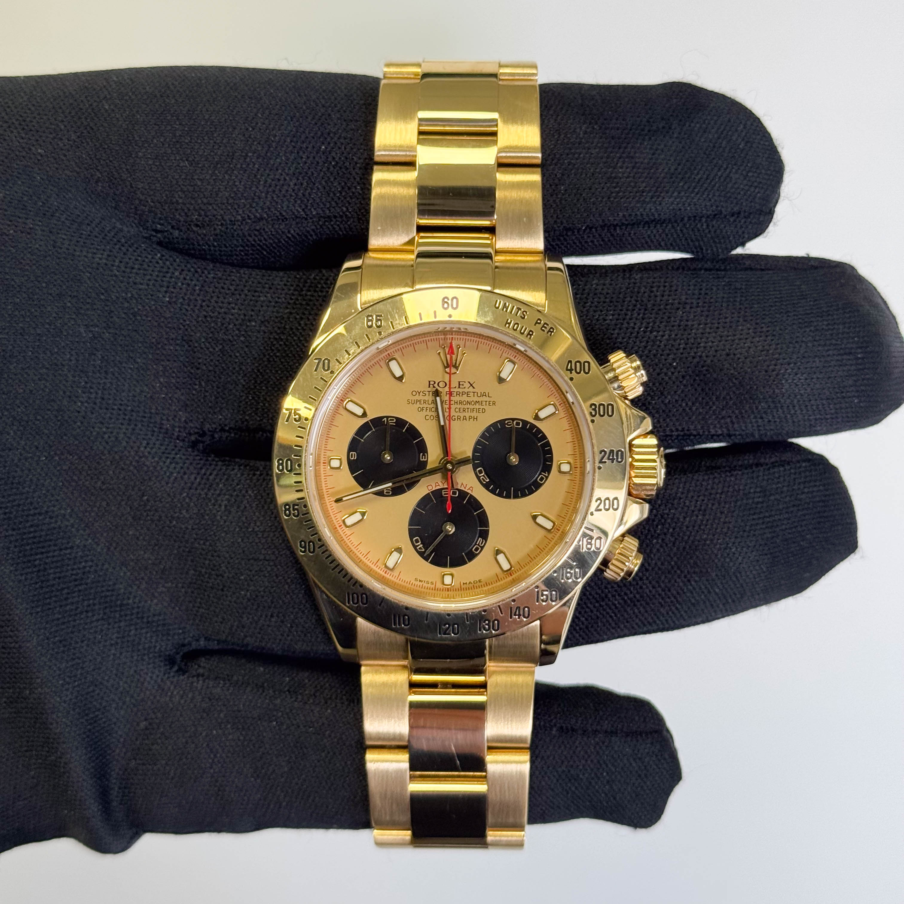 Rolex Daytona 40mm Champagne Dial Watch Ref# 116528 - Happy Jewelers Fine Jewelry Lifetime Warranty