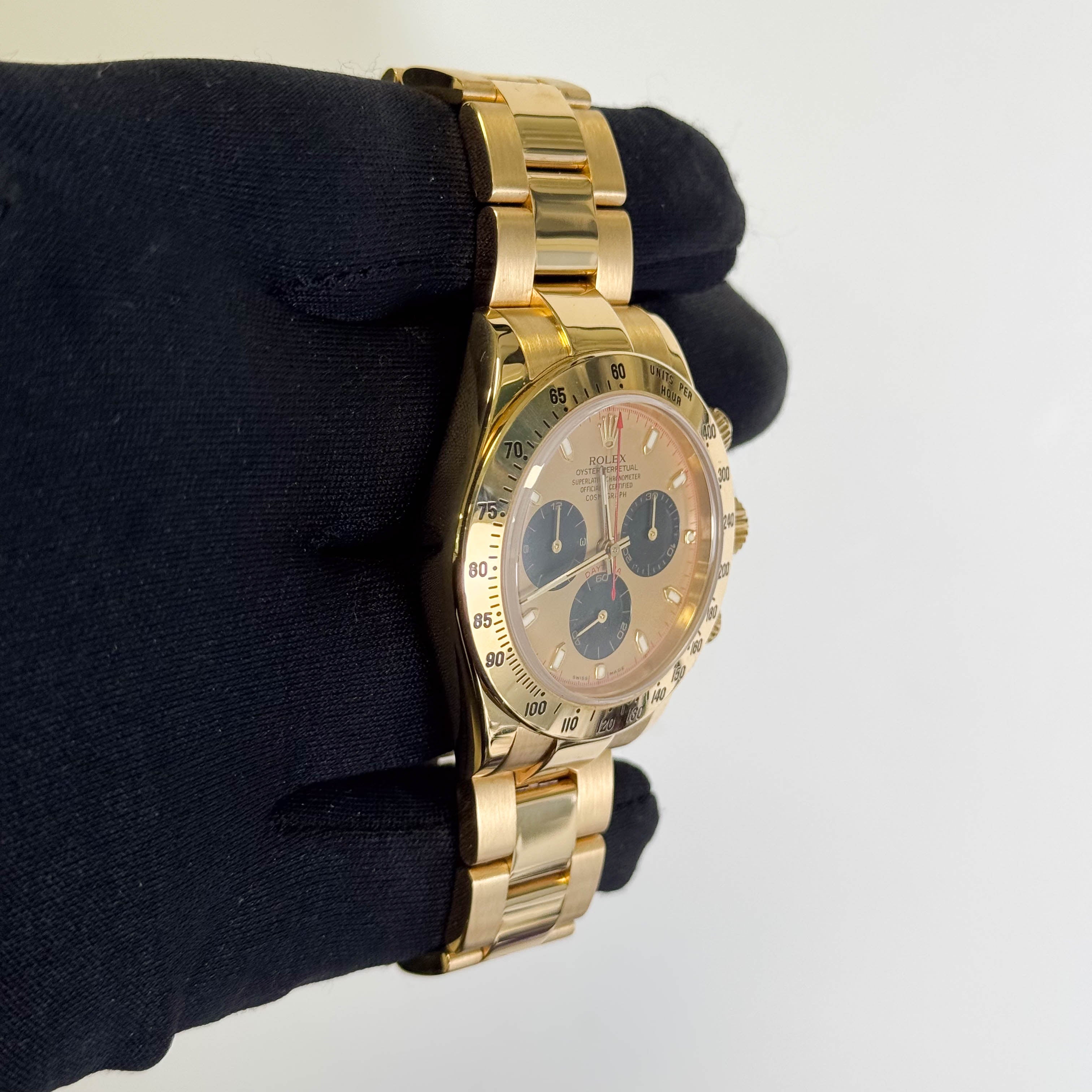 Rolex Daytona 40mm Champagne Dial Watch Ref# 116528 - Happy Jewelers Fine Jewelry Lifetime Warranty