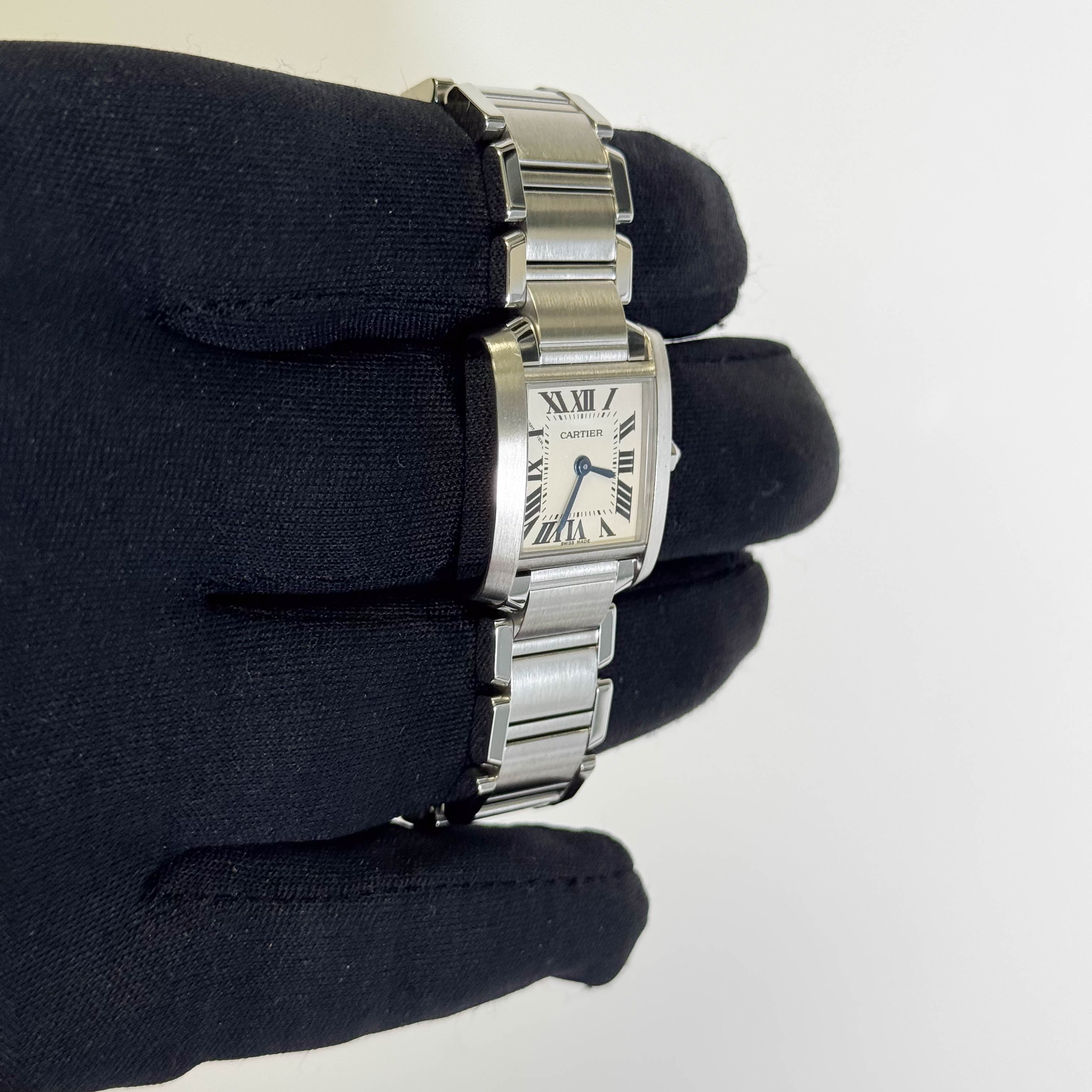 Cartier Tank Stainless Steel 20mm Ivory Dial Watch Ref# W51008Q3 - Happy Jewelers Fine Jewelry Lifetime Warranty