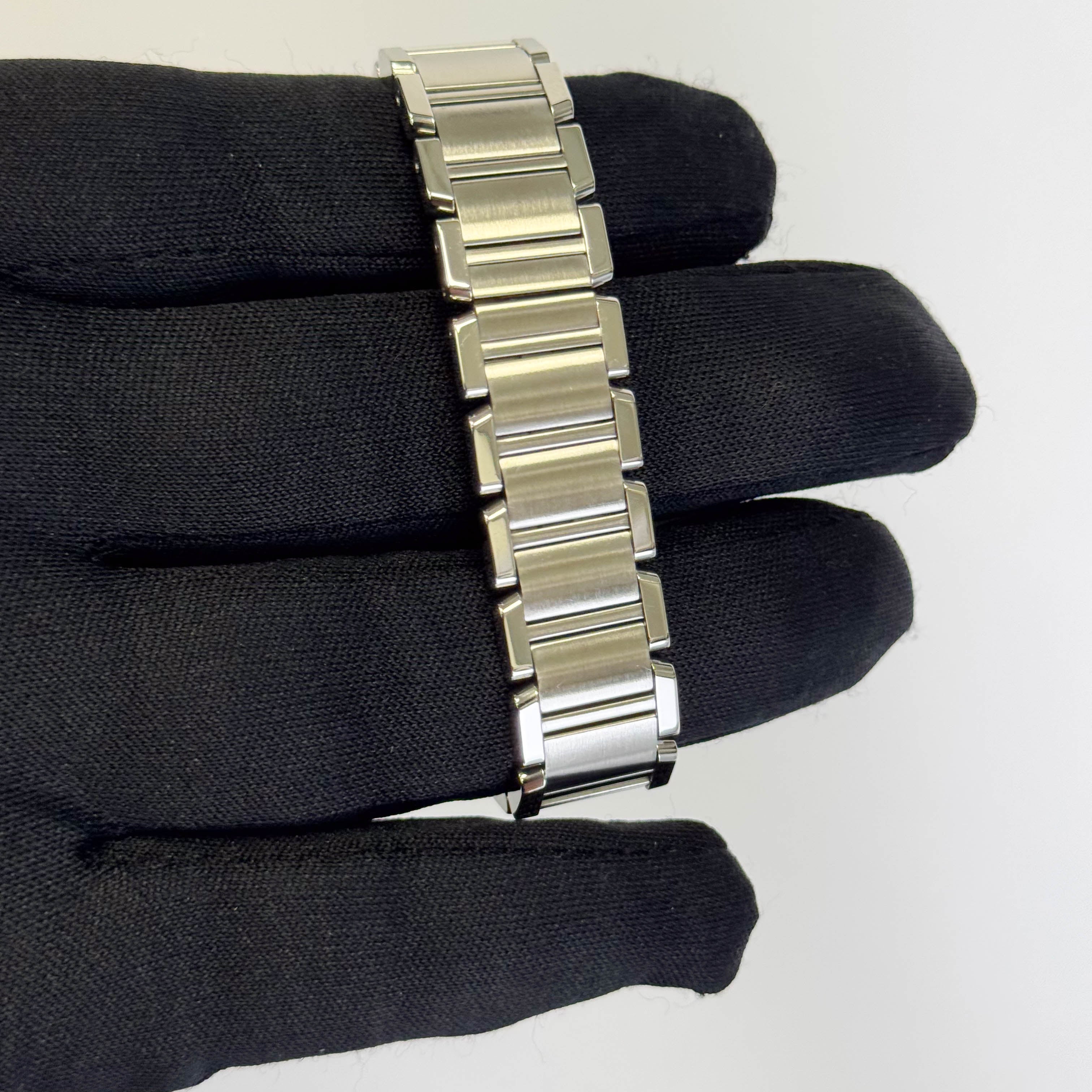 Cartier Tank Stainless Steel 20mm Ivory Dial Watch Ref# W51008Q3 - Happy Jewelers Fine Jewelry Lifetime Warranty
