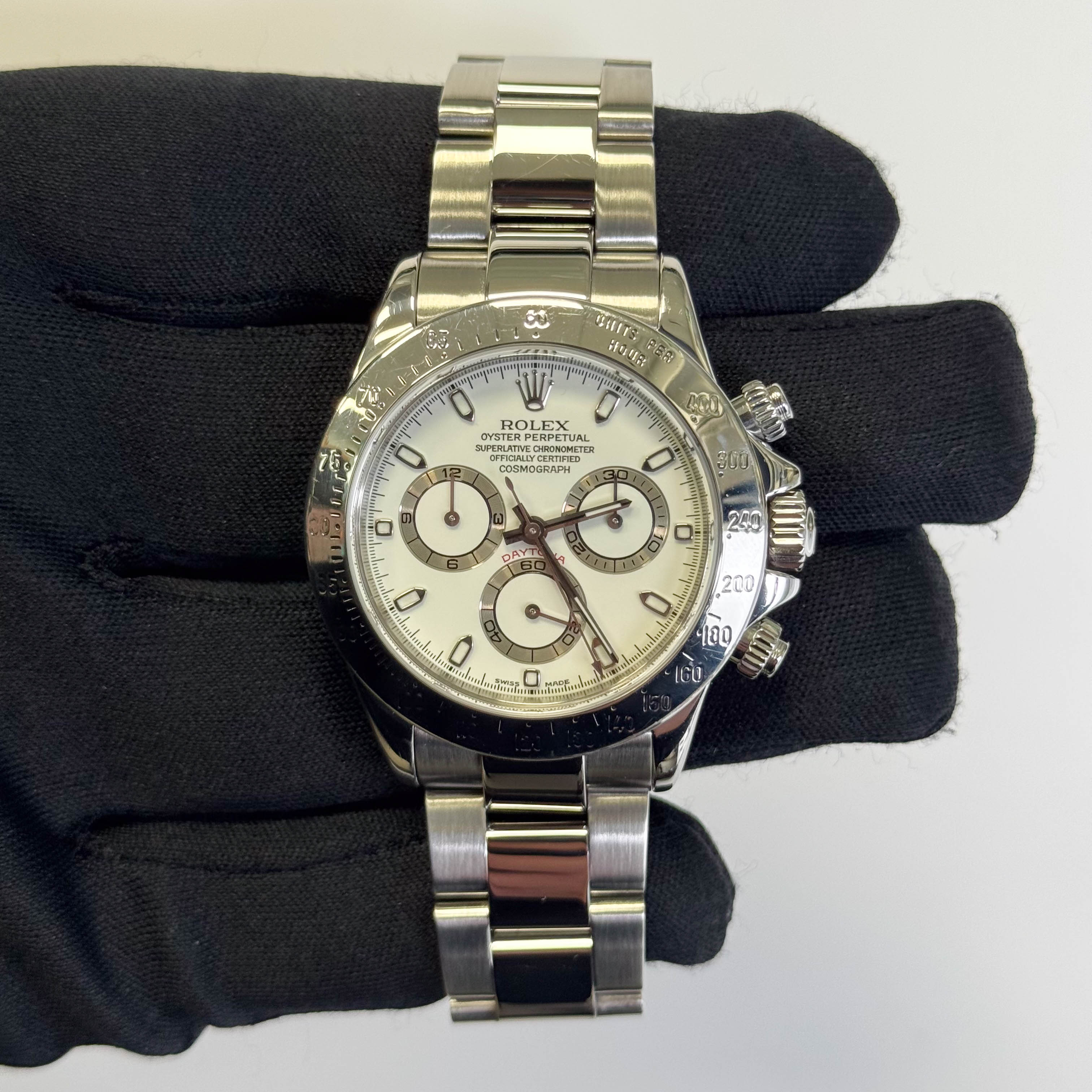 Rolex Daytona 40mm White Dial Watch Ref# 116520