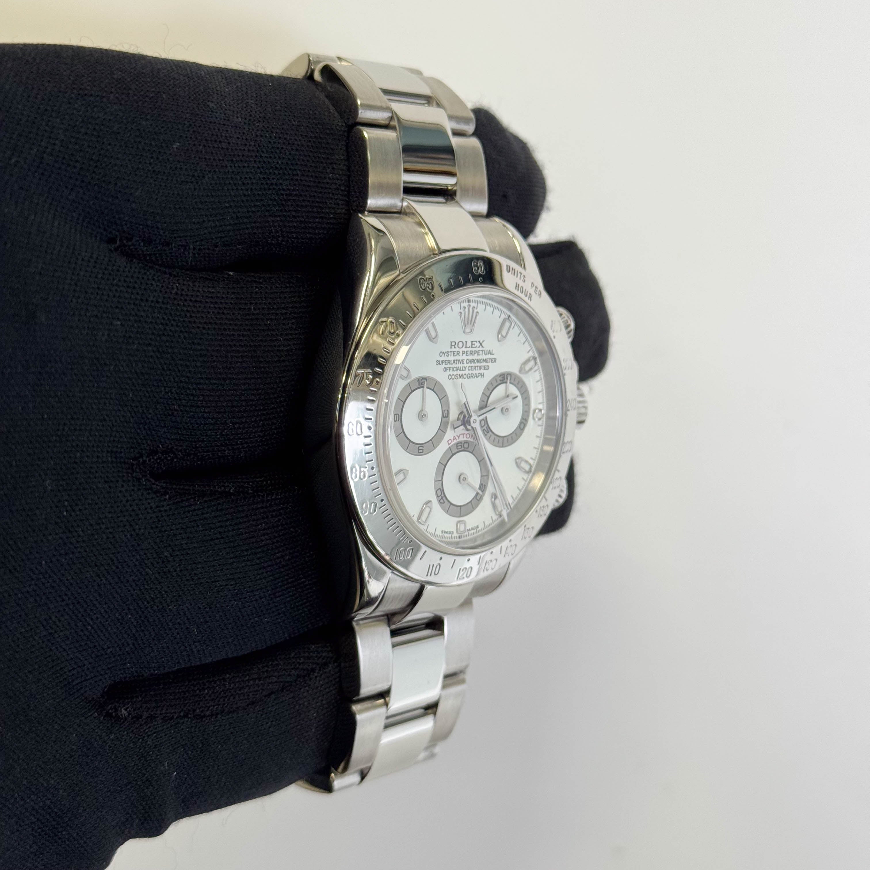 Rolex Daytona 40mm White Dial Watch Ref# 116520