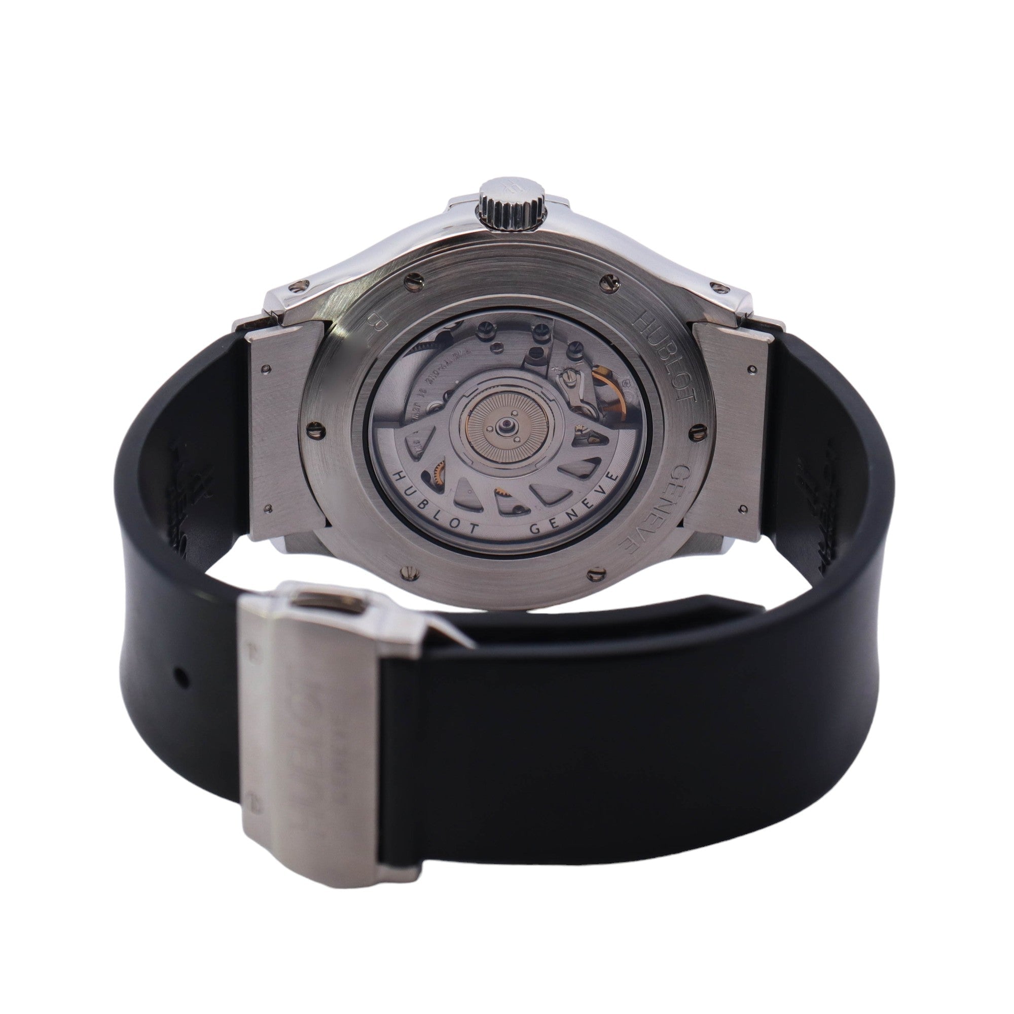 Hublot Classic Fusion Stainless Steel 41mm Black Stick Dial Watch Reference #: B1915.1 - Happy Jewelers Fine Jewelry Lifetime Warranty