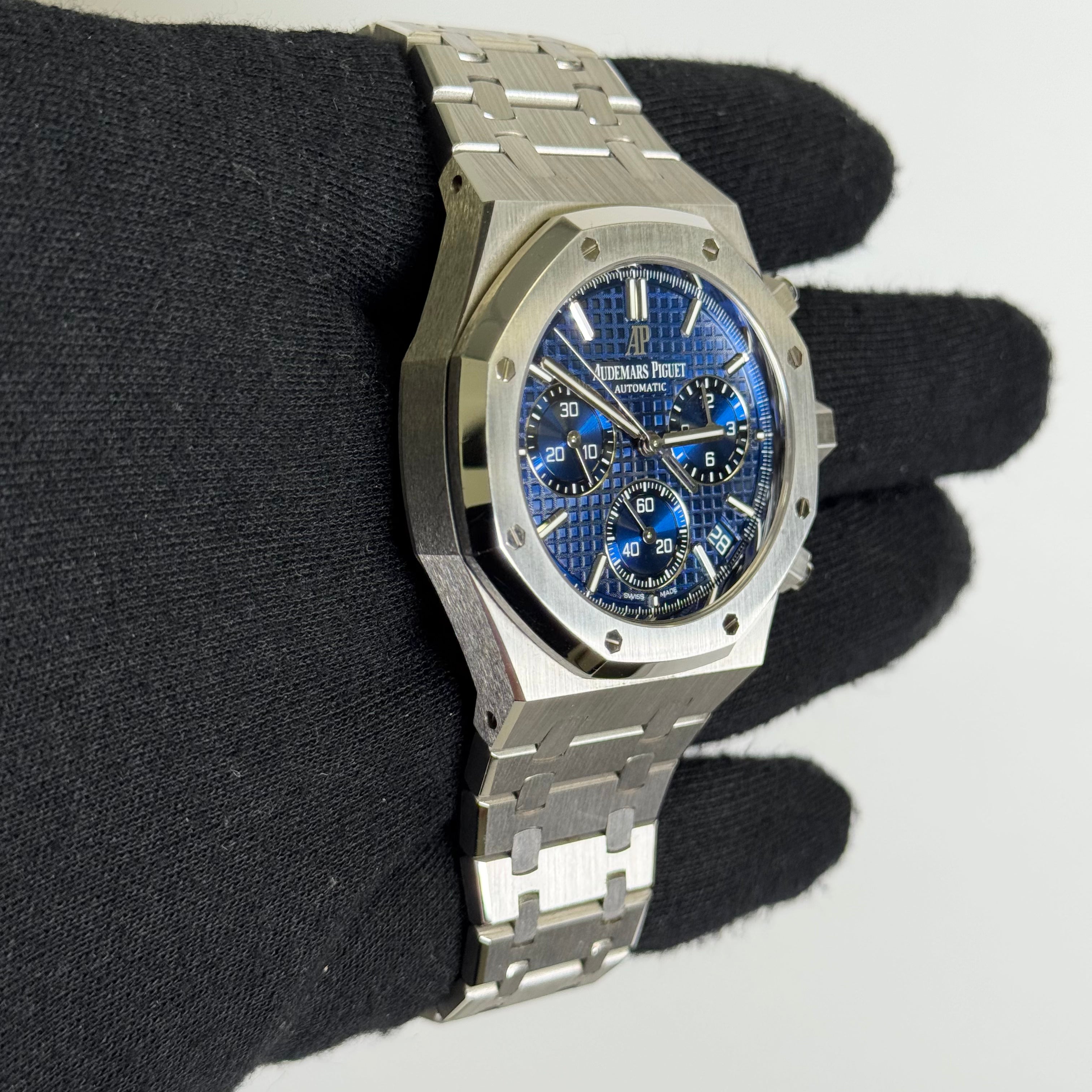 Audemars Piguet Royal Oak 41mm Blue Dial Watch Ref# 26239BC.OO.1220BC.01 - Happy Jewelers Fine Jewelry Lifetime Warranty