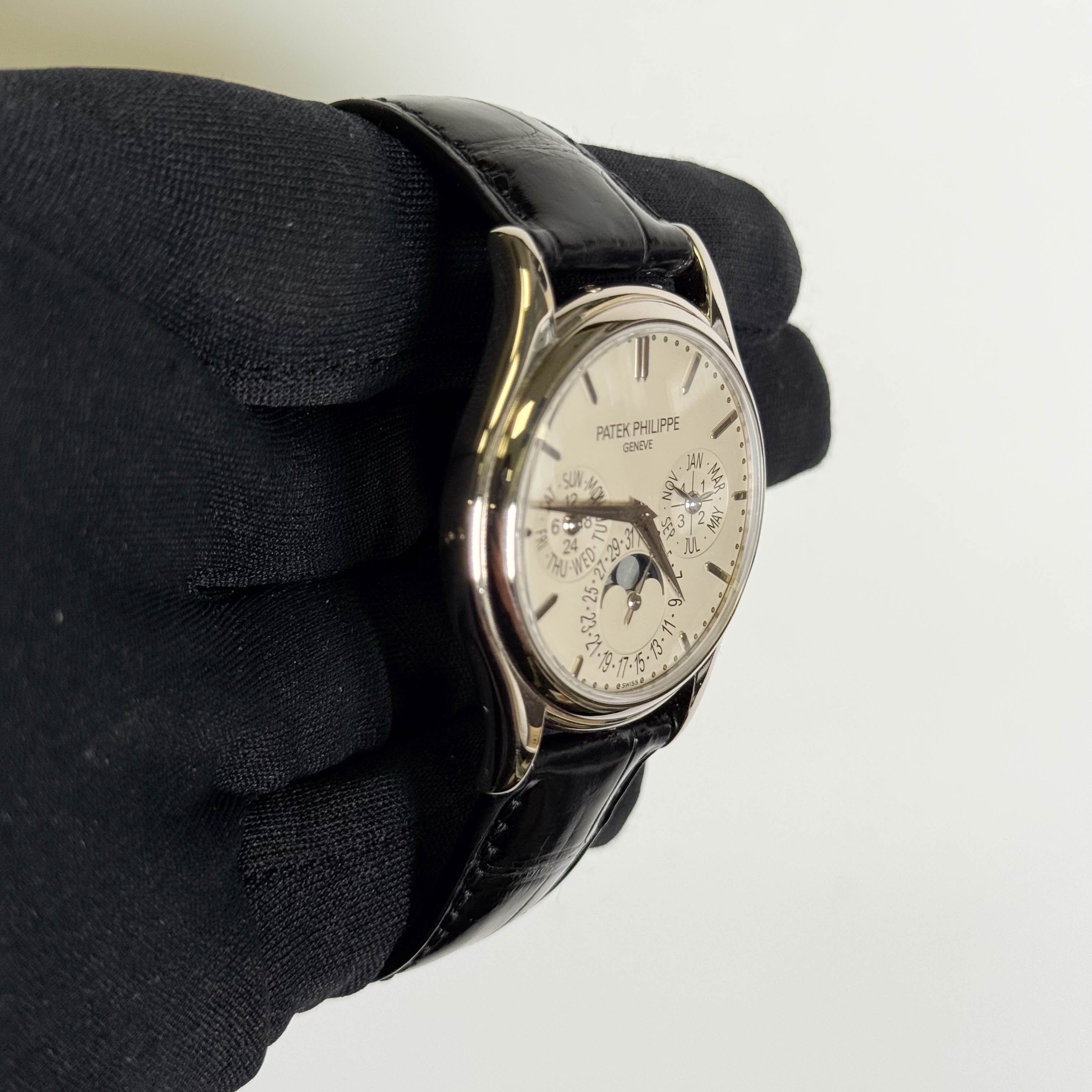 Patek Philippe Perpetual Calender 37mm Ivory Dial Watch Ref# 5140-G