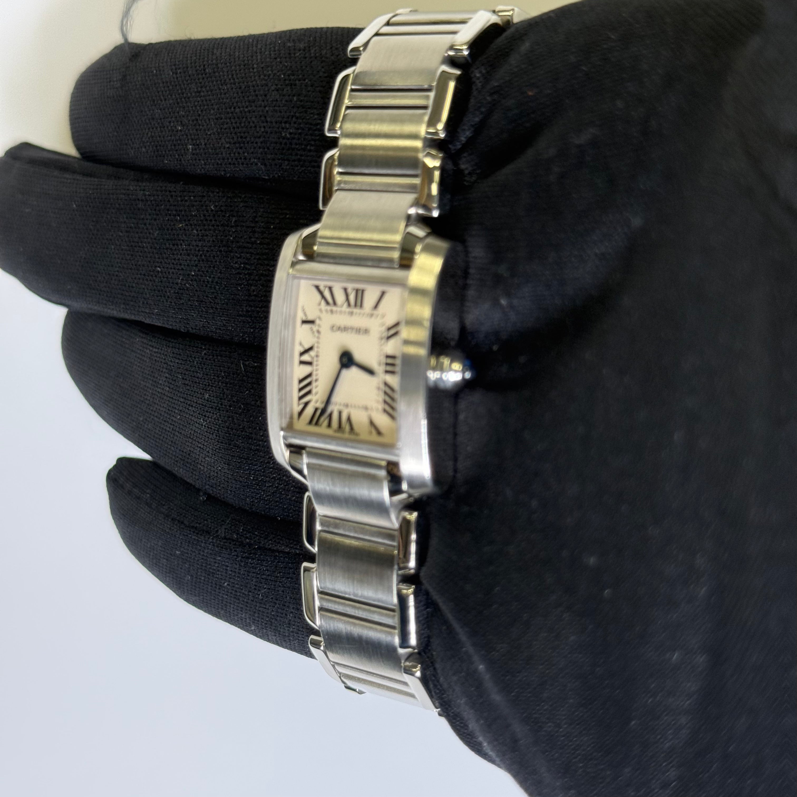 Cartier Tank 20mm Ivory Dial Watch Ref# W51008Q3