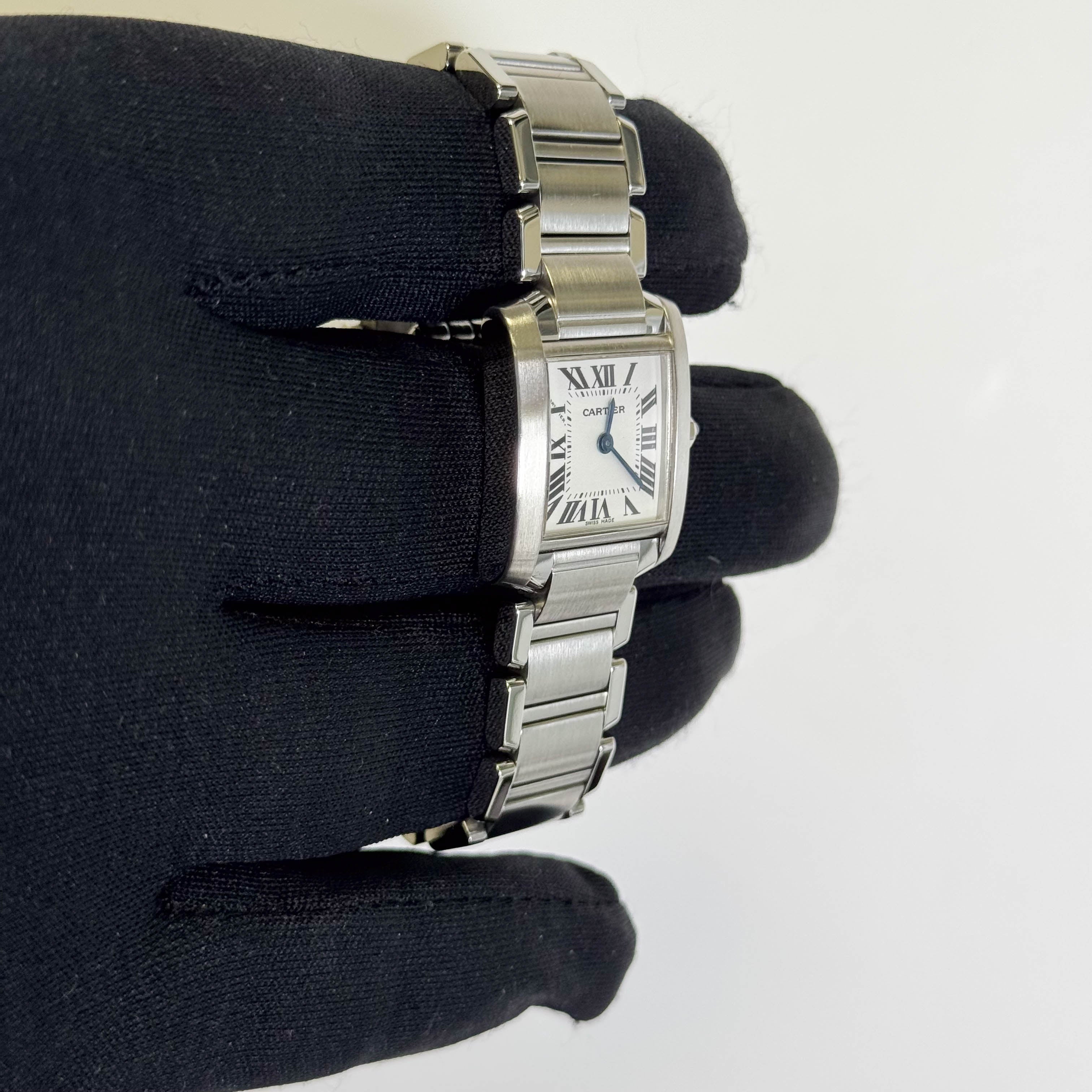 Cartier Tank Stainless Steel 20mm Ivory Dial Watch Ref# W51008Q3 - Happy Jewelers Fine Jewelry Lifetime Warranty