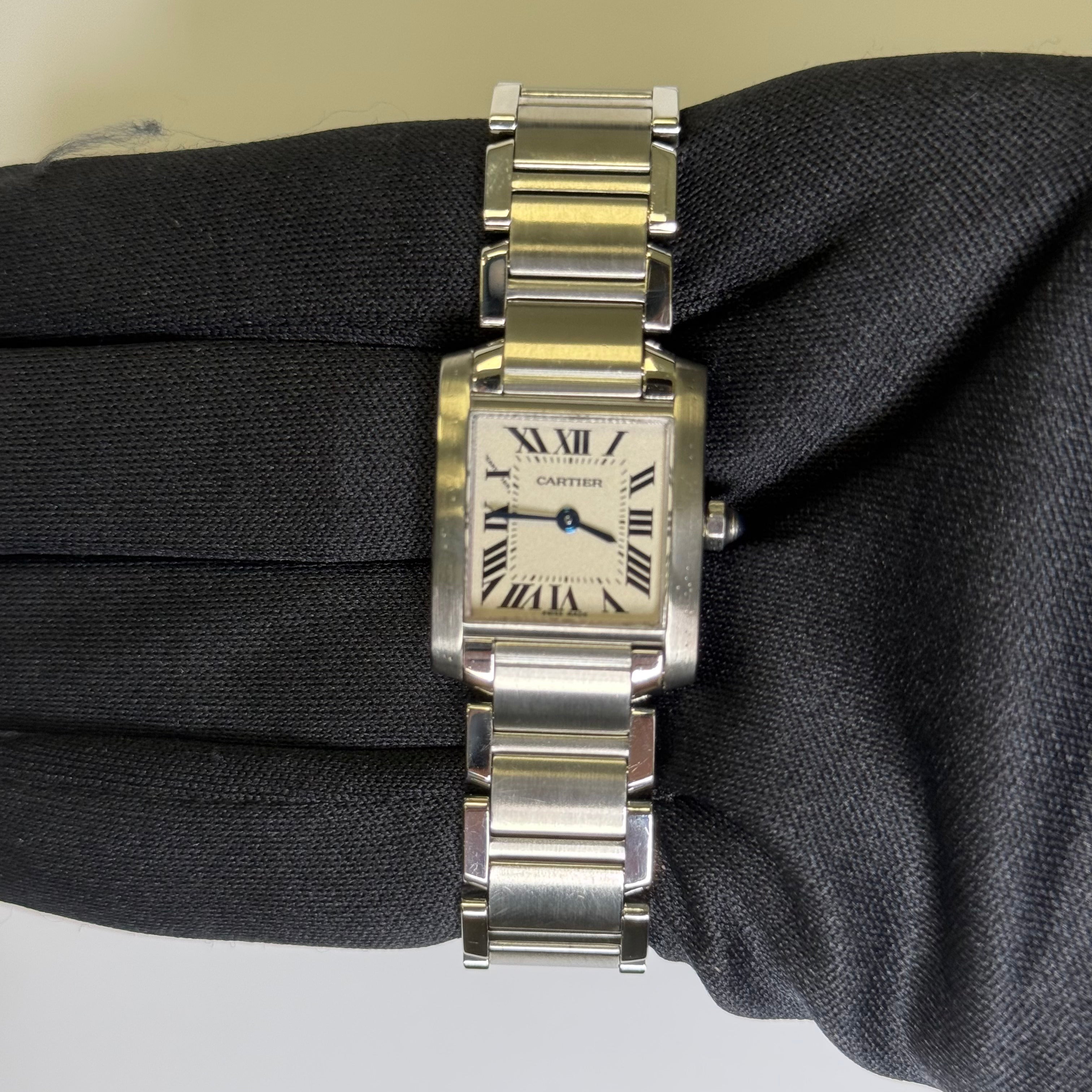 Cartier Tank 20mm Ivory Dial Watch Ref# W51008Q3