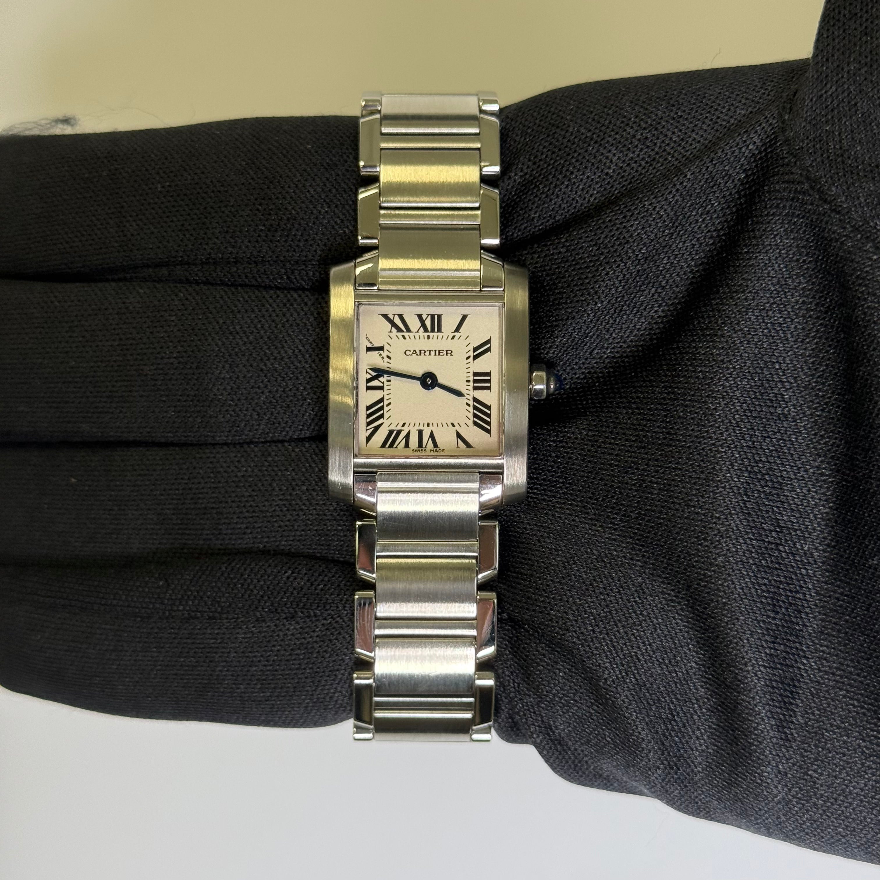 Cartier Tank 20mm Ivory Dial Watch Ref# W51008Q3