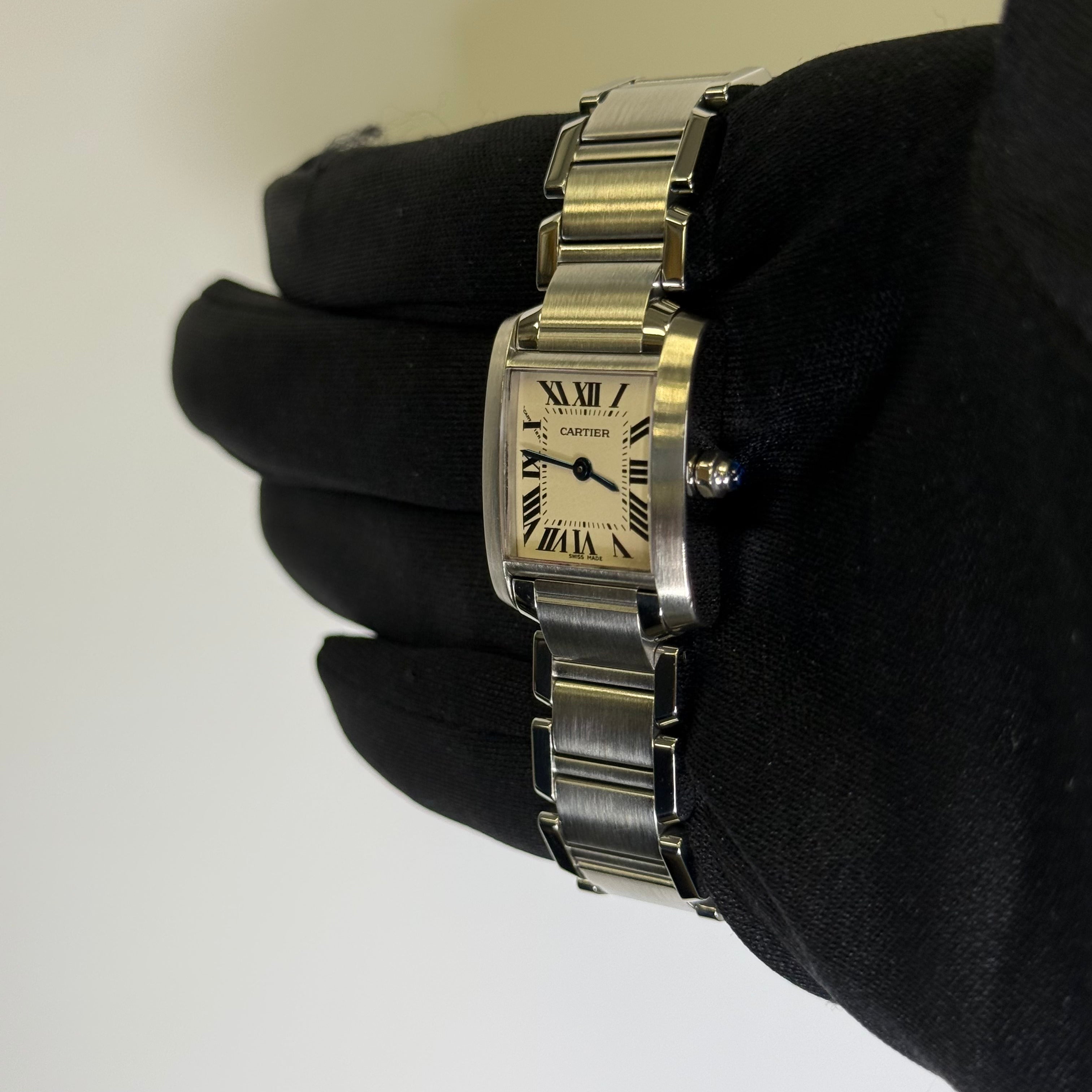 Cartier Tank 20mm Ivory Dial Watch Ref# W51008Q3