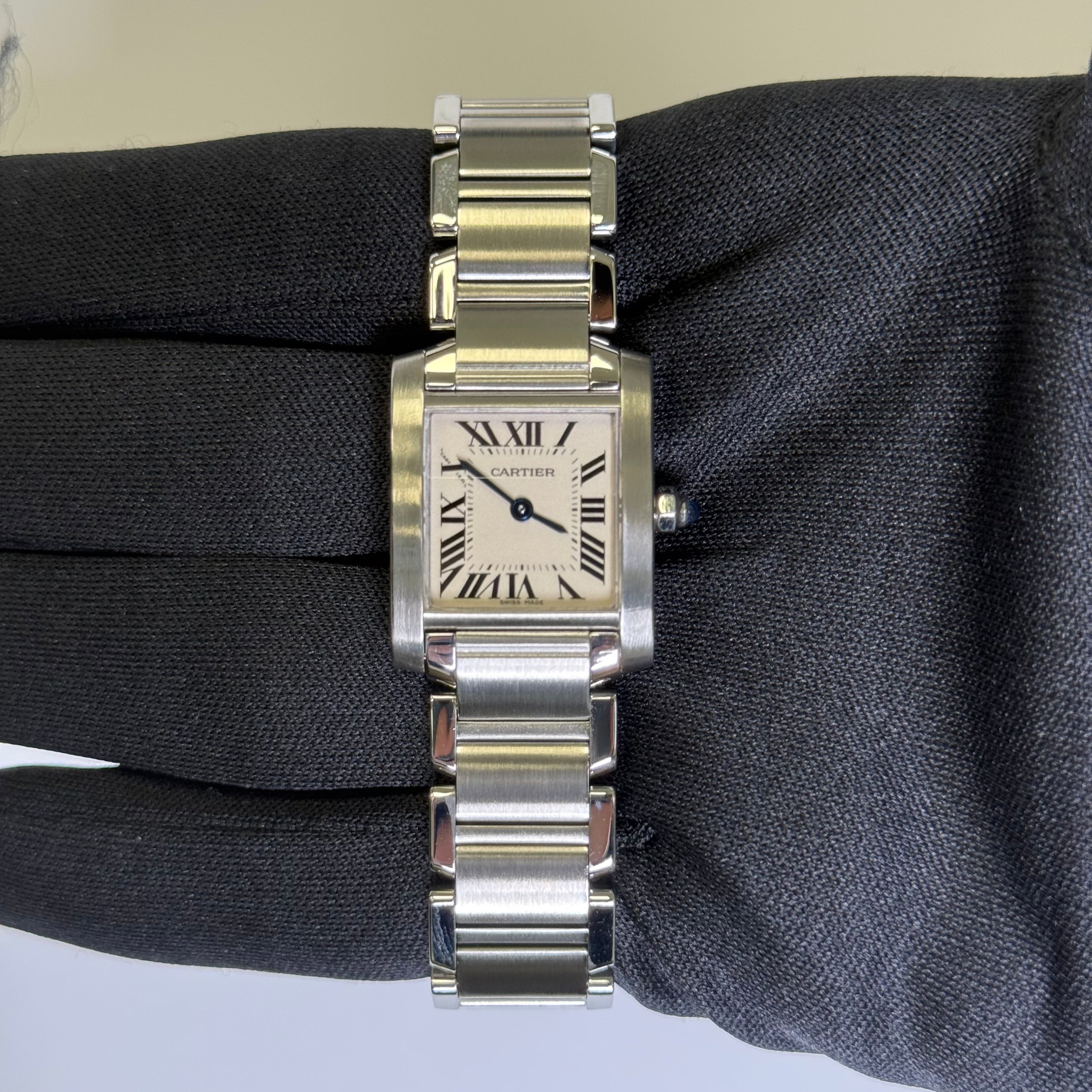 Cartier Tank 20mm Ivory Dial Watch Ref# W51008Q3