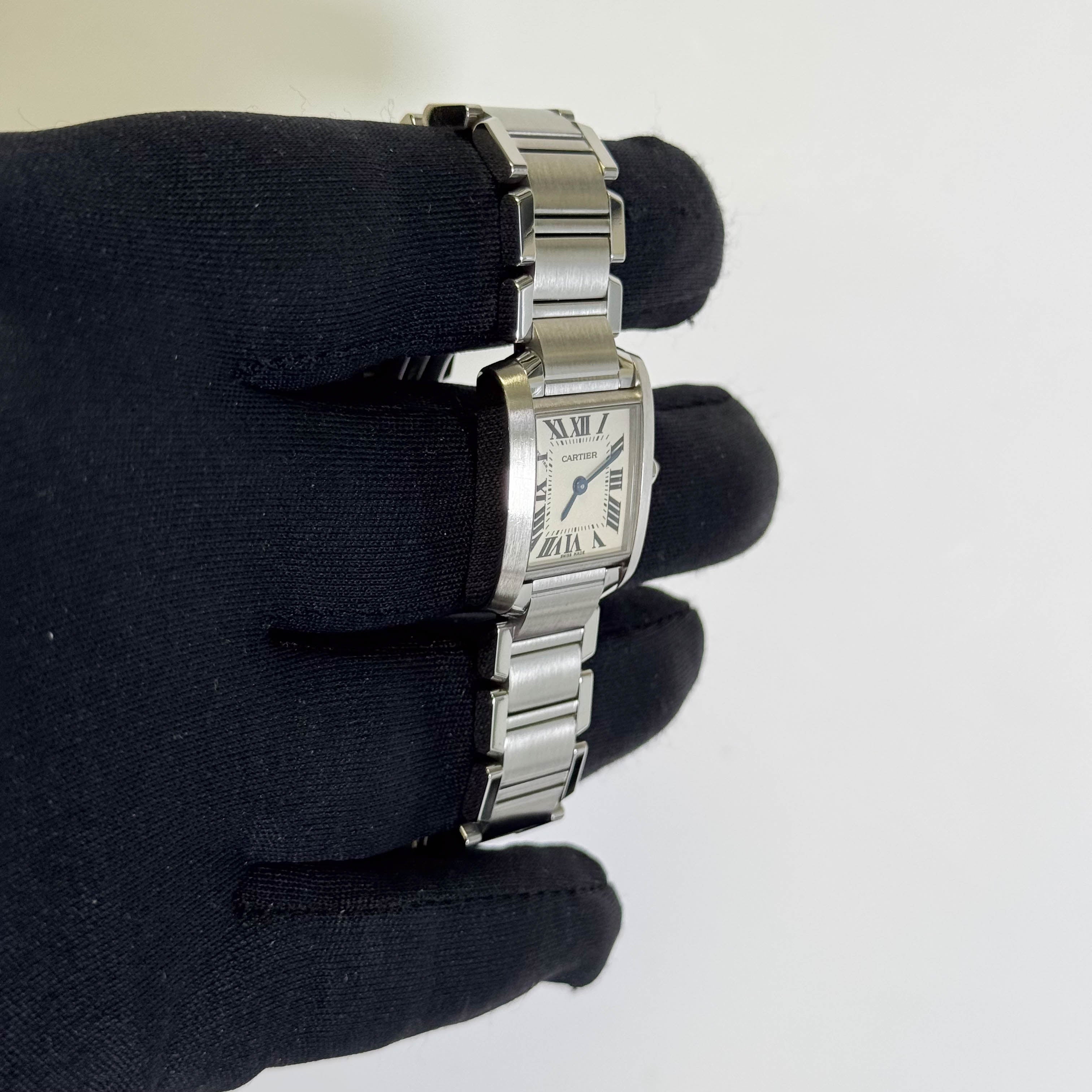 Cartier Tank Stainless Steel 20mm Ivory Dial Watch Ref# W51008Q3 - Happy Jewelers Fine Jewelry Lifetime Warranty