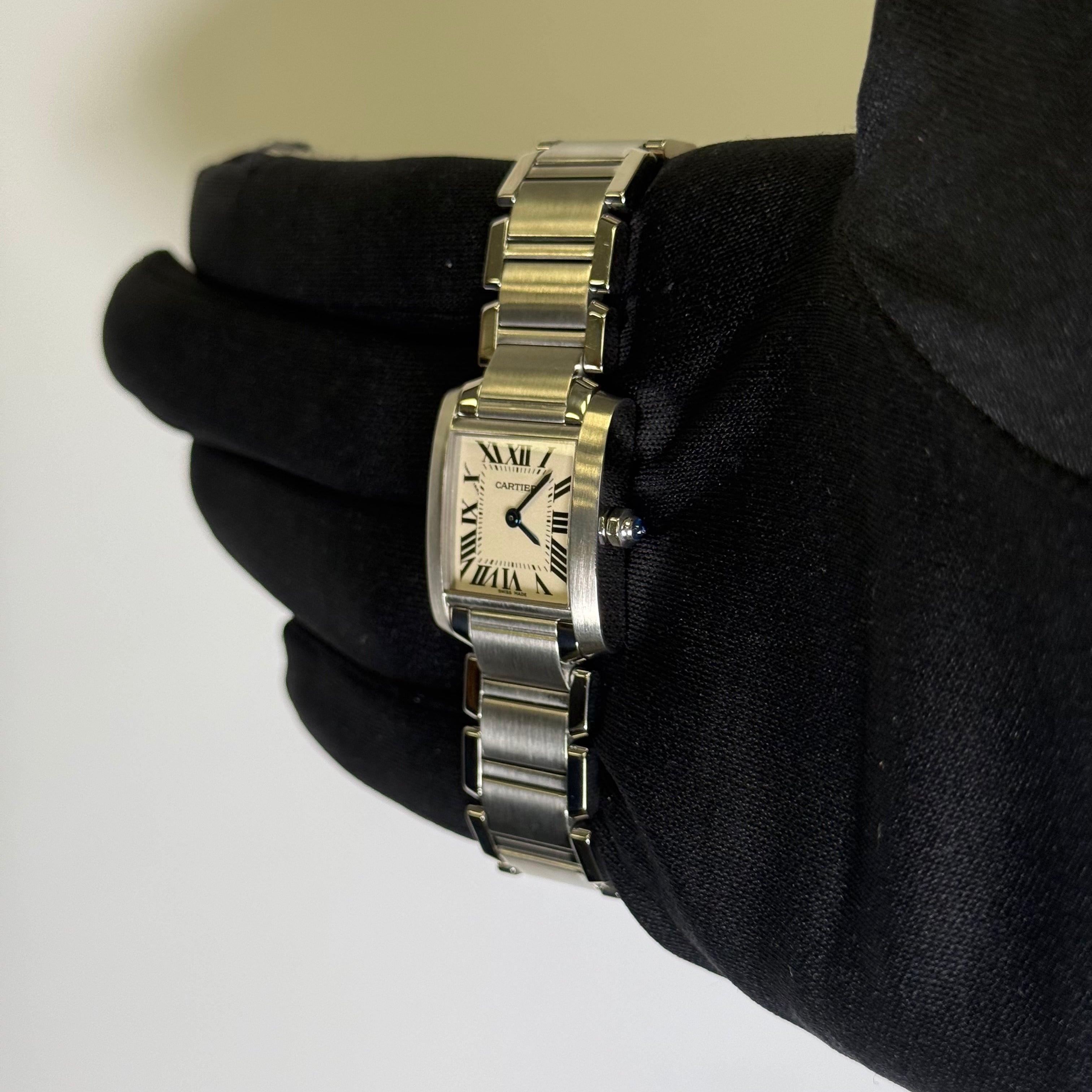 Cartier Tank 20mm Ivory Dial Watch Ref# W51008Q3