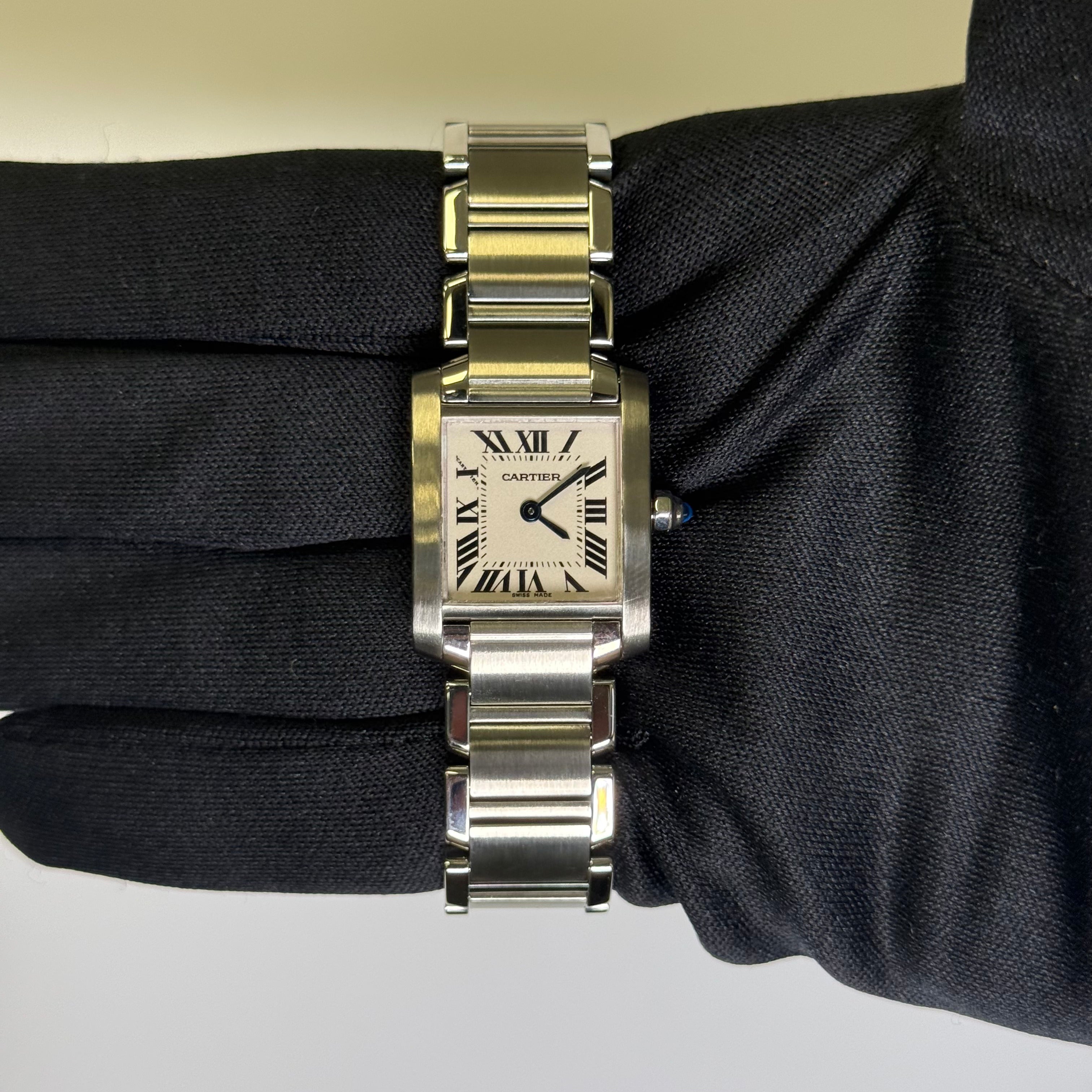 Cartier Tank 20mm Ivory Dial Watch Ref# W51008Q3