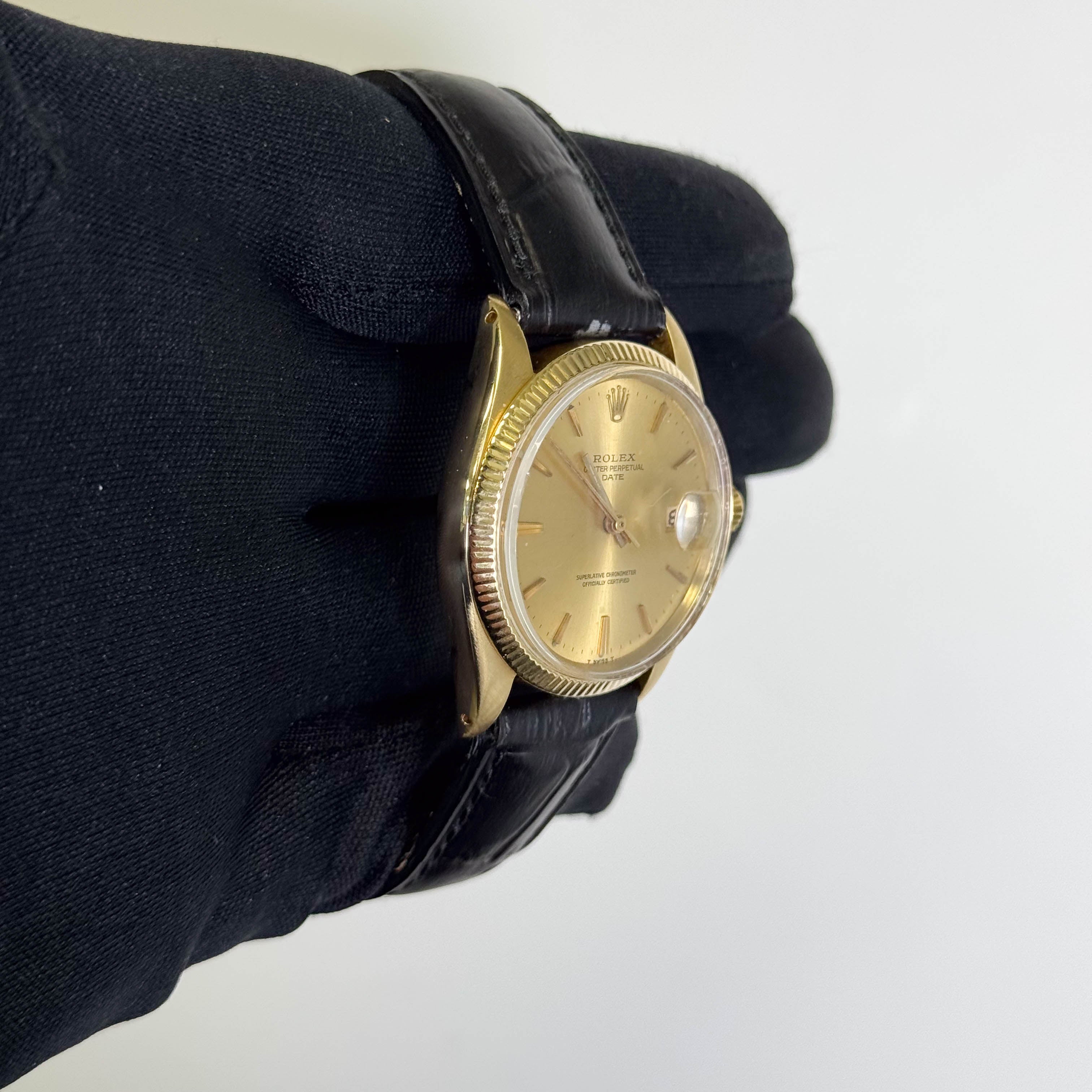 Rolex Oyster Perpetual 34mm Champagne Dial Watch Ref# 1503 - Happy Jewelers Fine Jewelry Lifetime Warranty