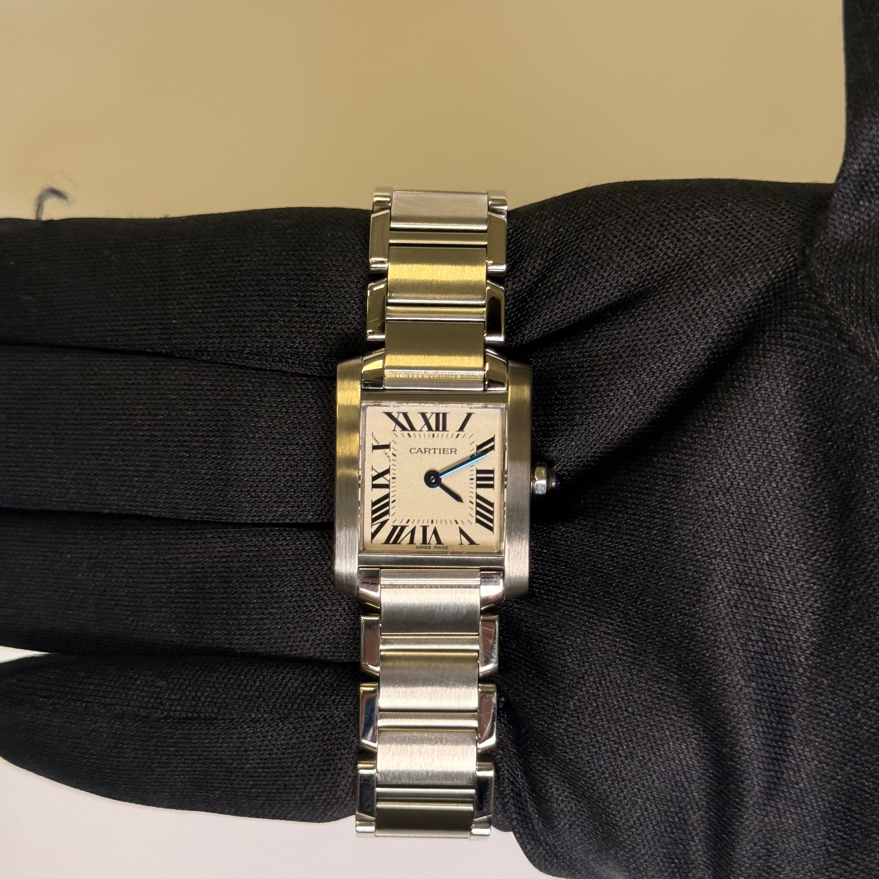 Cartier Tank 20mm Ivory Dial Watch Ref# W51008Q3