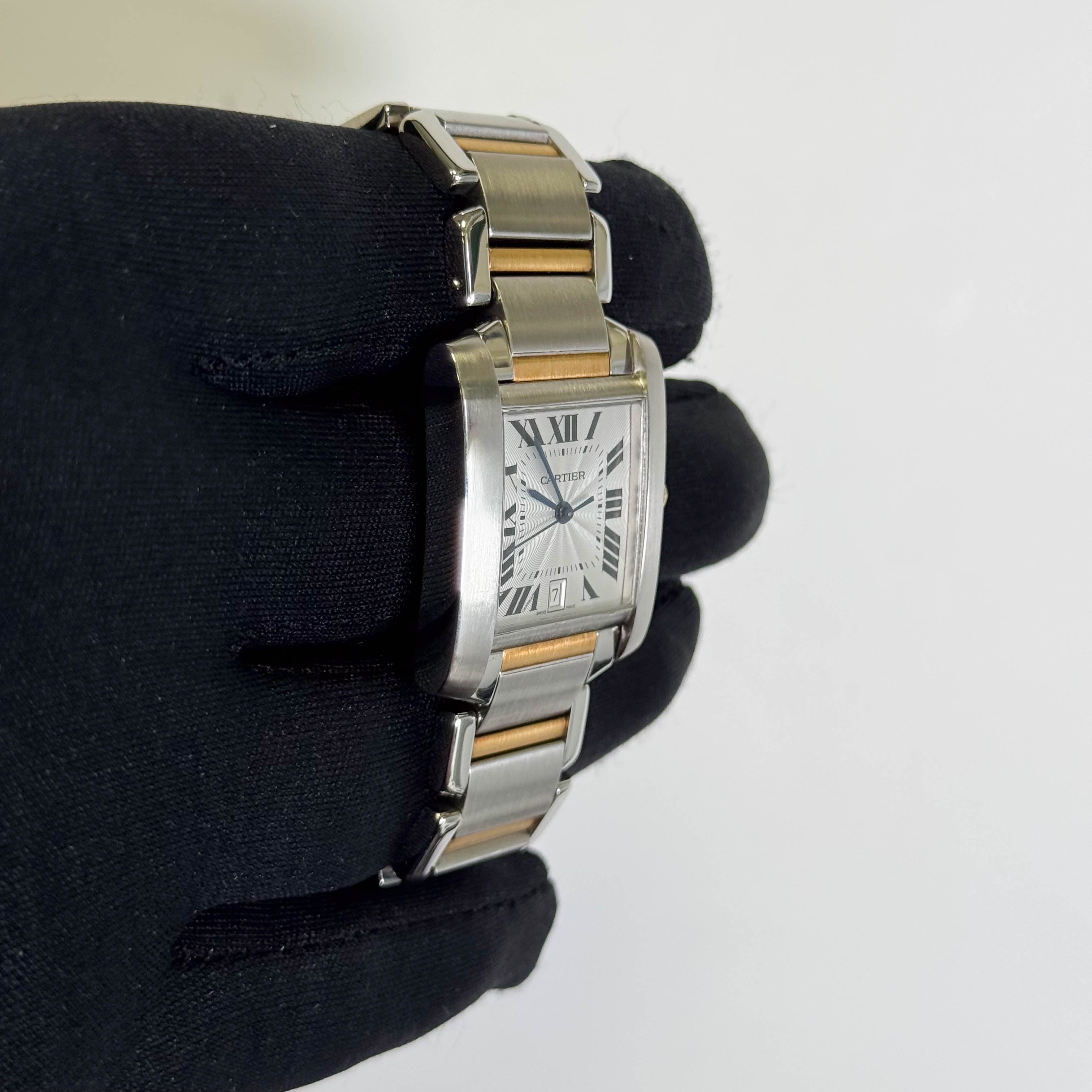 Cartier Tank Stainless Steel 32mm White Dial Watch Ref# W51005Q4 - Happy Jewelers Fine Jewelry Lifetime Warranty