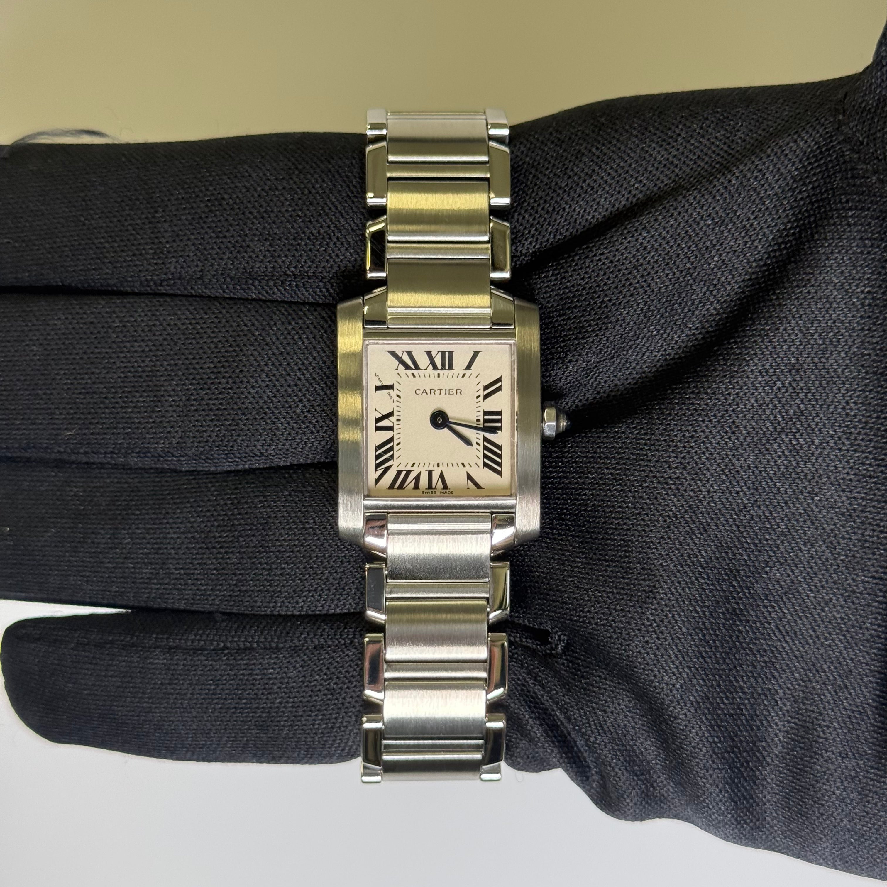 Cartier Tank 20mm Ivory Dial Watch Ref# W51008Q3