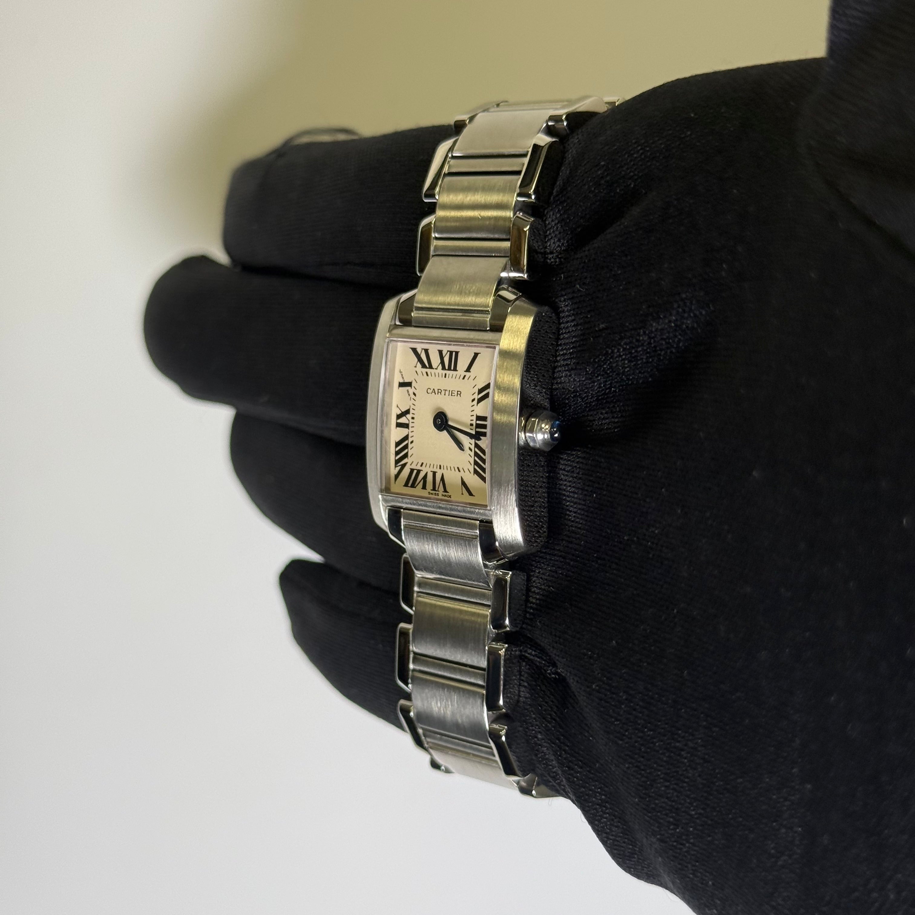 Cartier Tank 20mm Ivory Dial Watch Ref# W51008Q3