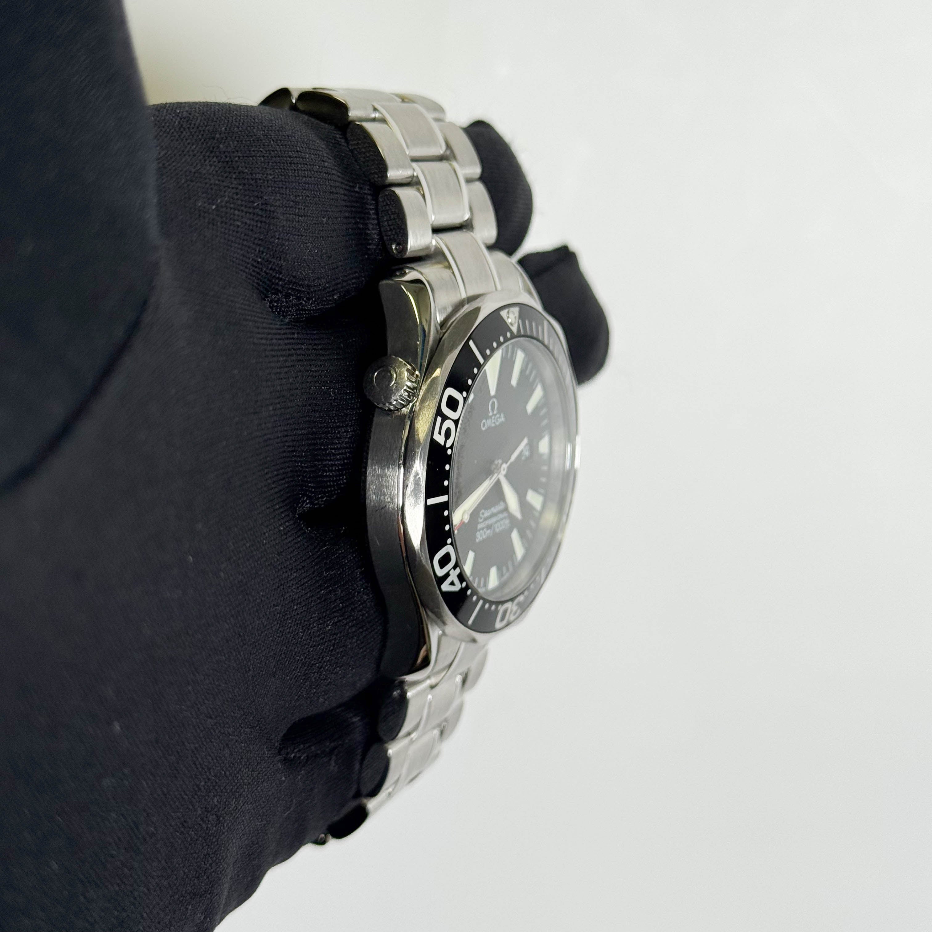 Omega Seamaster 41mm Black Dial Watch Ref# 2254.50 - Happy Jewelers Fine Jewelry Lifetime Warranty
