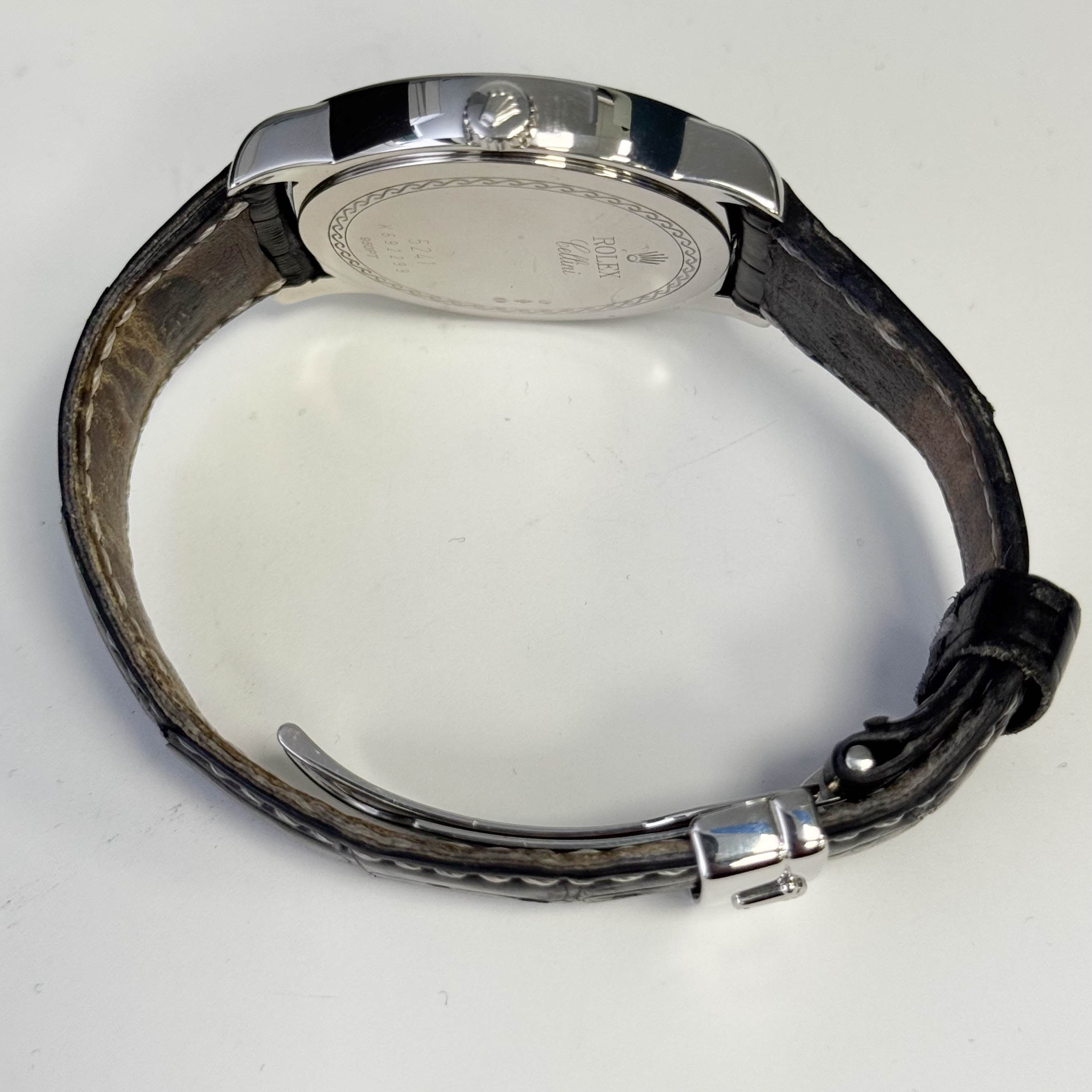 Rolex Cellini 35mm Black Dial Watch Ref# 5241