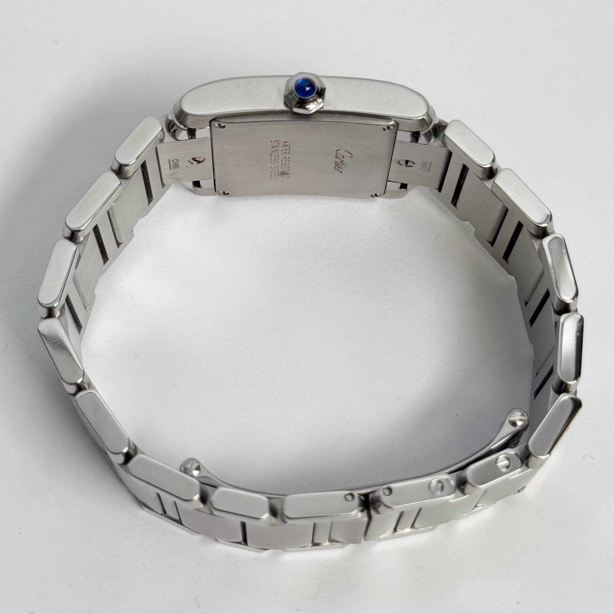 Cartier Tank Stainless Steel 25mm White/Ivory Dial Watch Ref# W51011Q3 - Happy Jewelers Fine Jewelry Lifetime Warranty