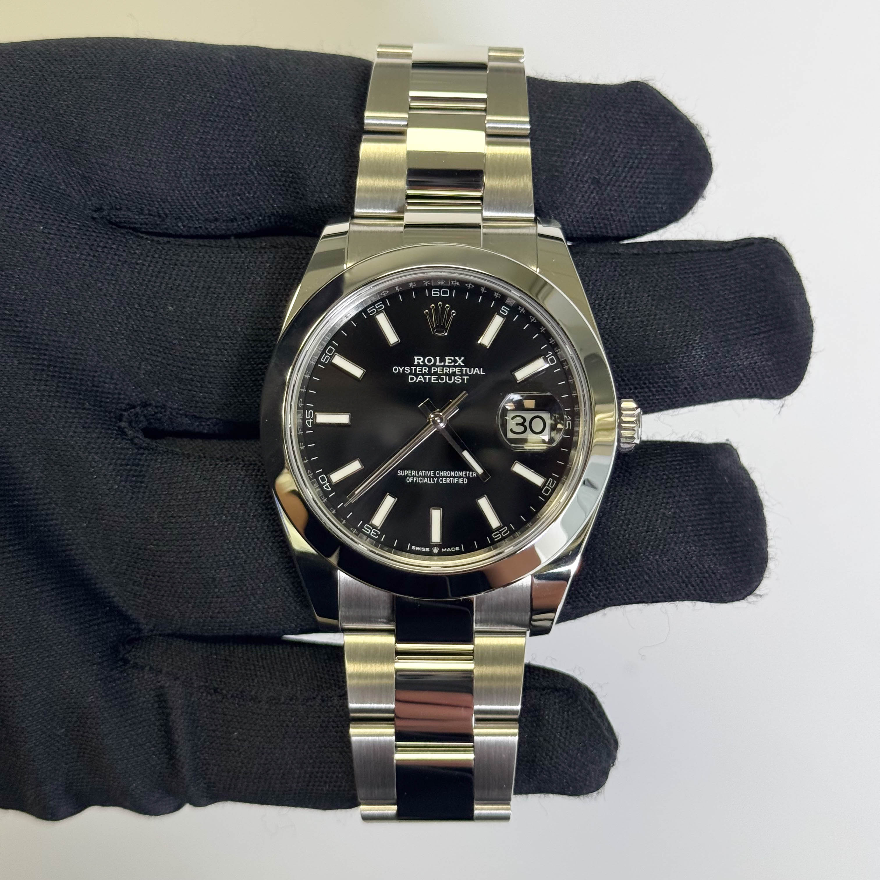 Rolex Datejust 36mm Black Stick Dial Watch Ref# 126300
