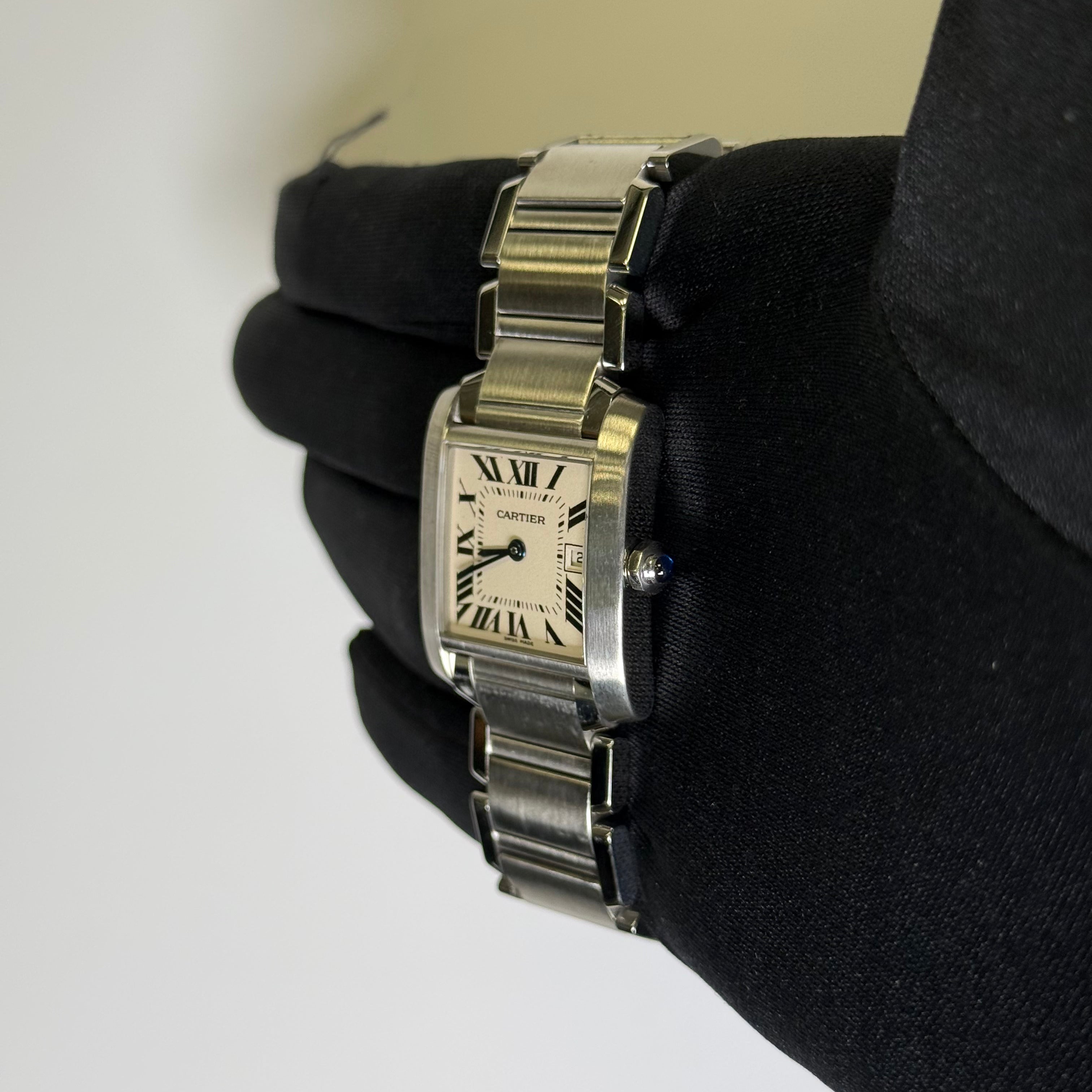 Cartier Tank 25mm White Dial Watch Ref# W51011Q3 - Happy Jewelers Fine Jewelry Lifetime Warranty